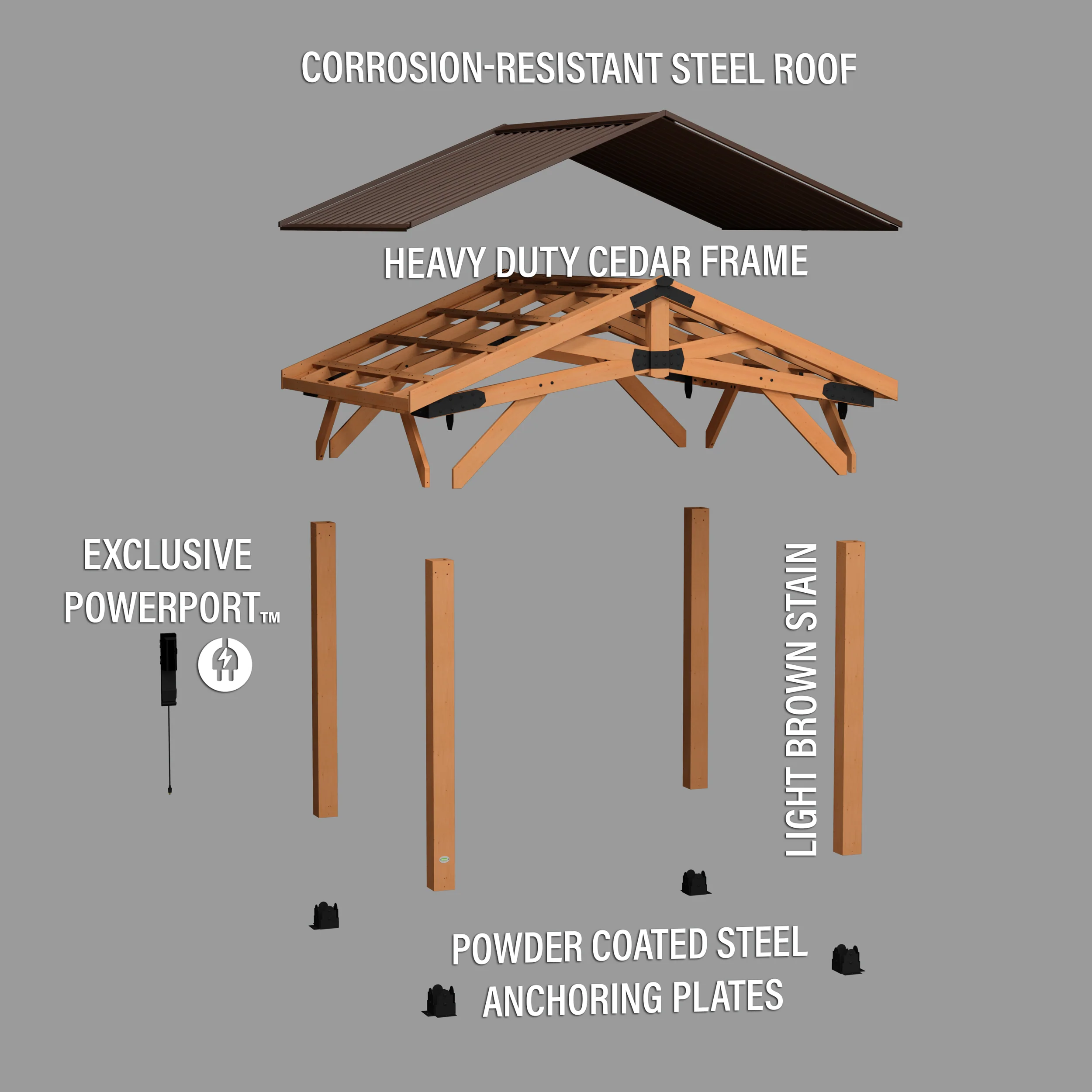 3.7m x 3.1m (12ft x 10ft) Norwood Gazebo - Image 11