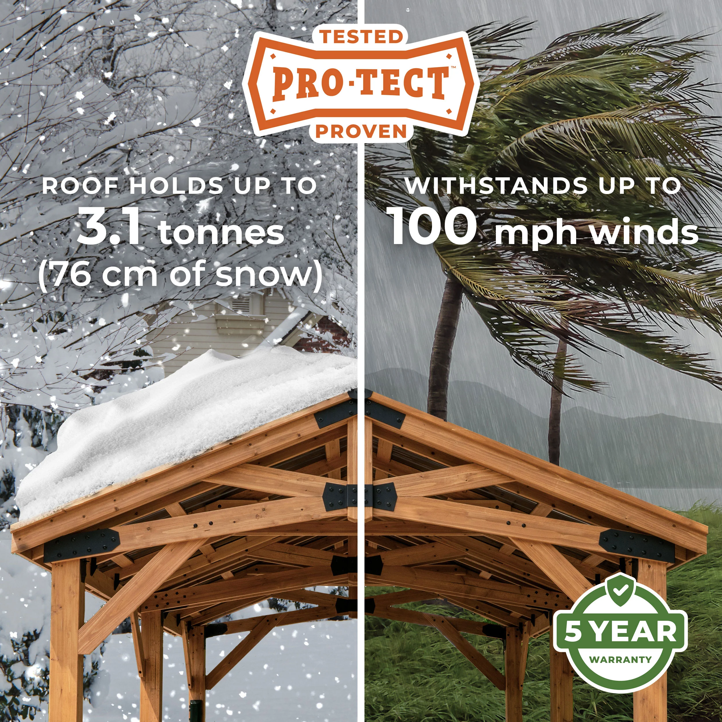 3.7m x 3.1m (12ft x 10ft) Norwood Gazebo - Image 3