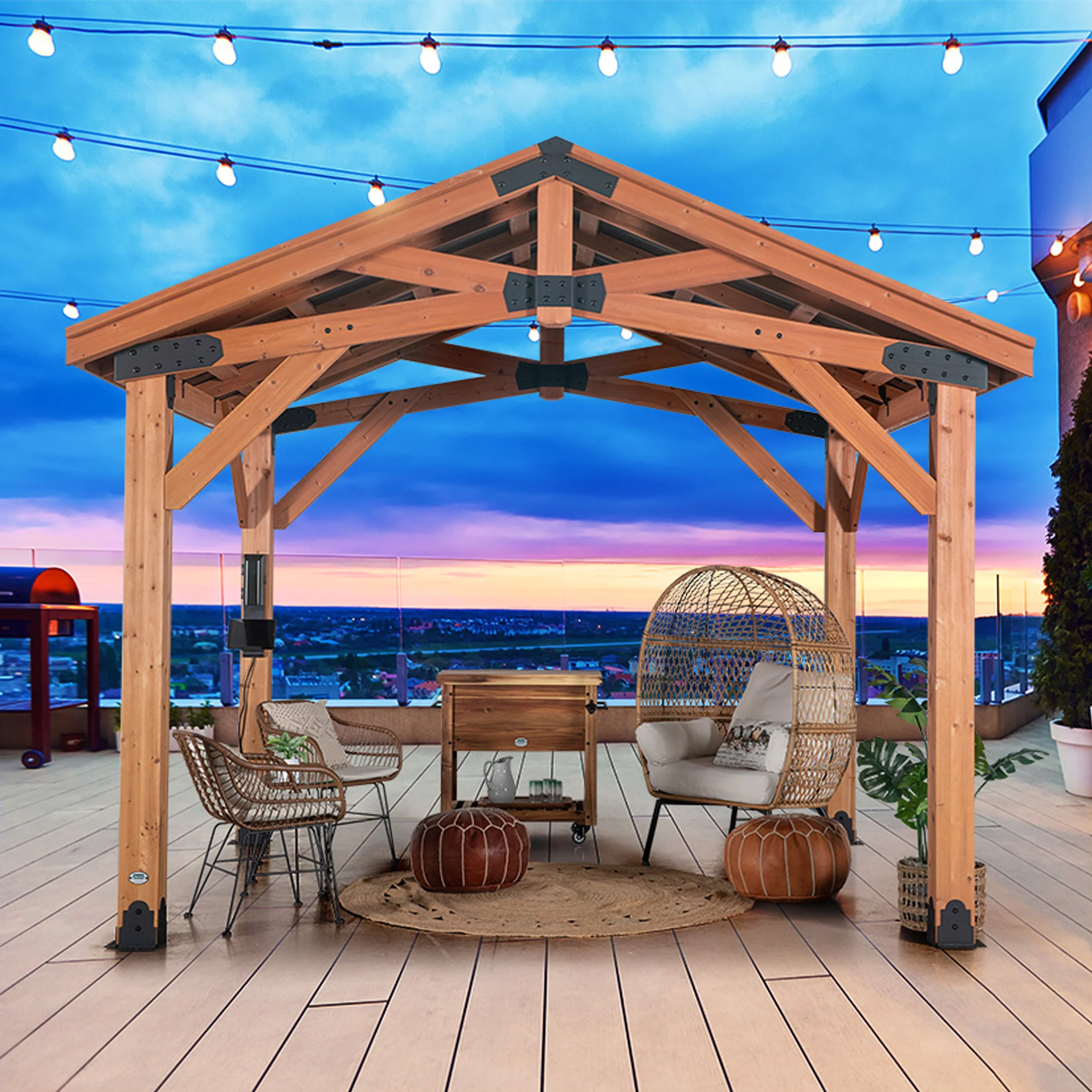 3.7m x 3.1m (12ft x 10ft) Norwood Gazebo - Image 9