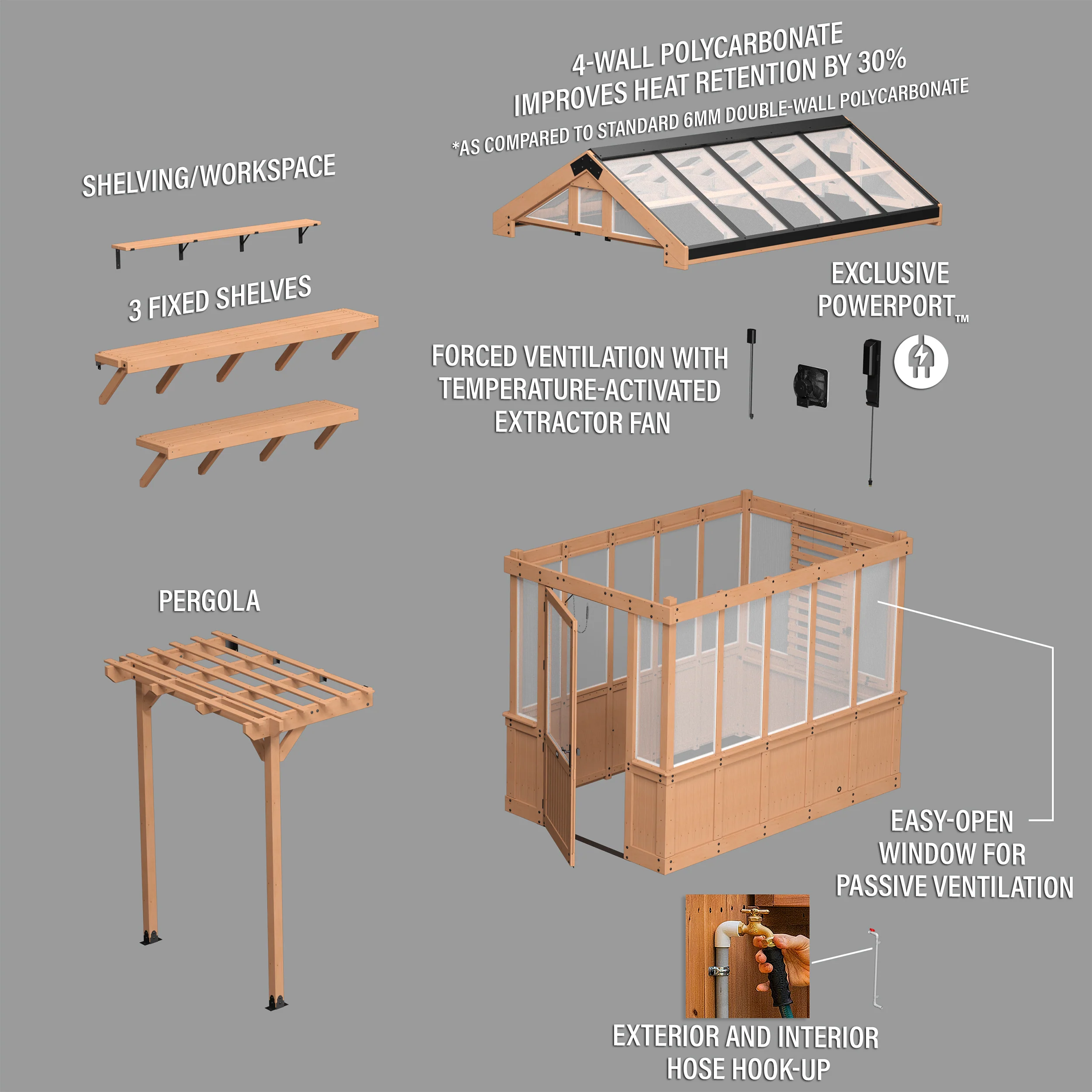2.9m x 1.8m (9ft x 6ft) Bellerose Greenhouse - Image 15