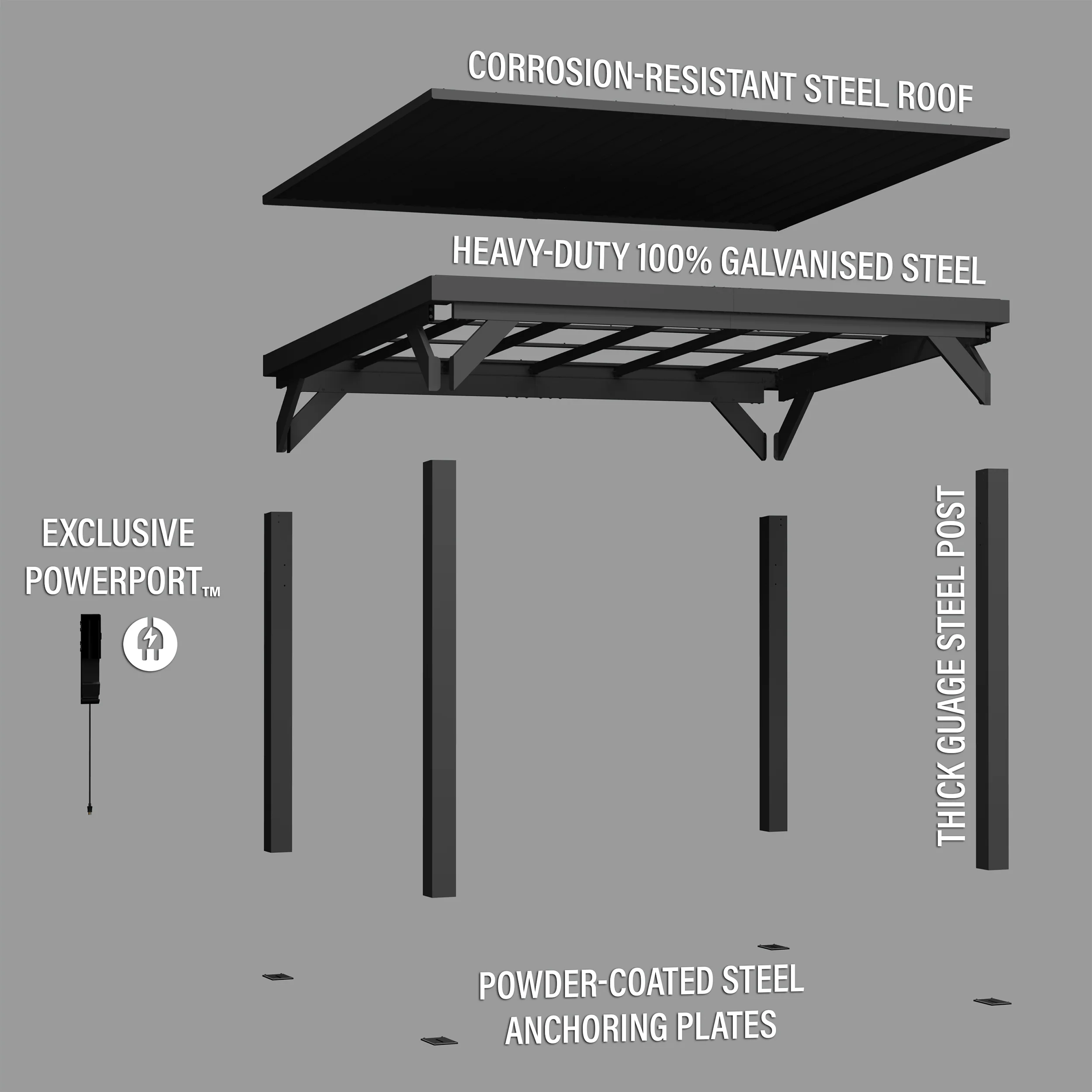 3.7m x 2.9m (12ft x 9.5ft) Stonebridge Gazebo - Image 13