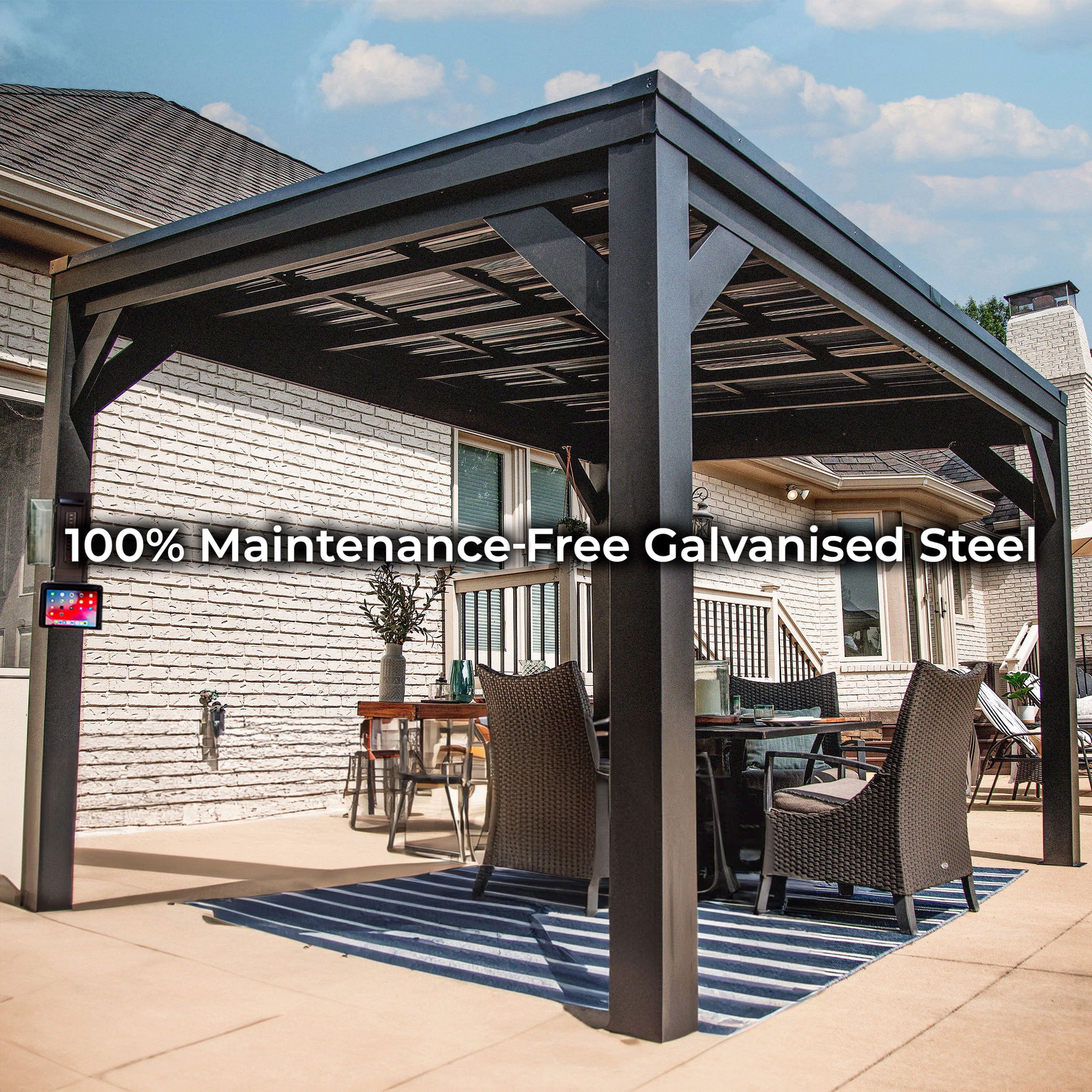 3.7m x 2.9m (12ft x 9.5ft) Stonebridge Gazebo - Image 5