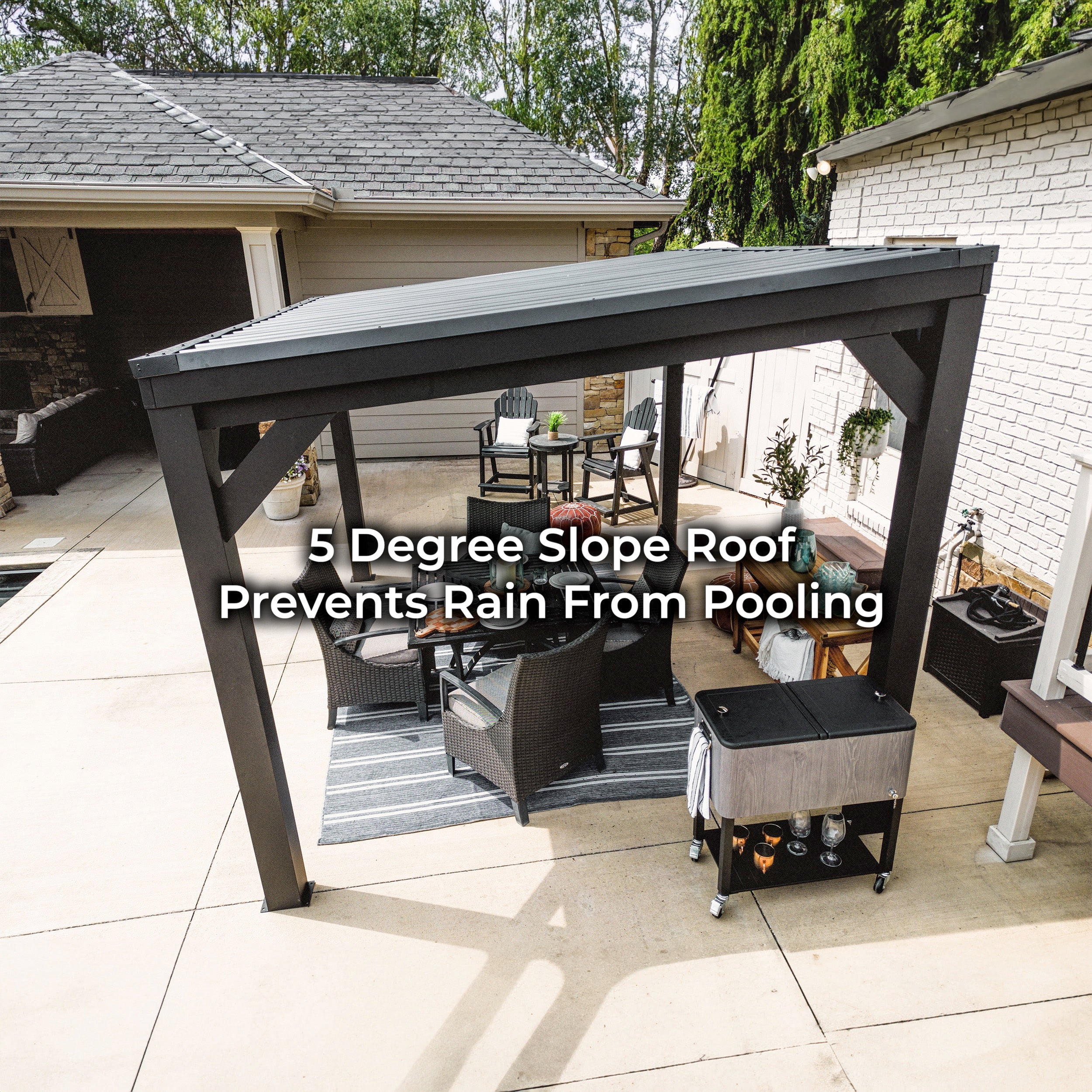 3.7m x 2.9m (12ft x 9.5ft) Stonebridge Gazebo - Image 7