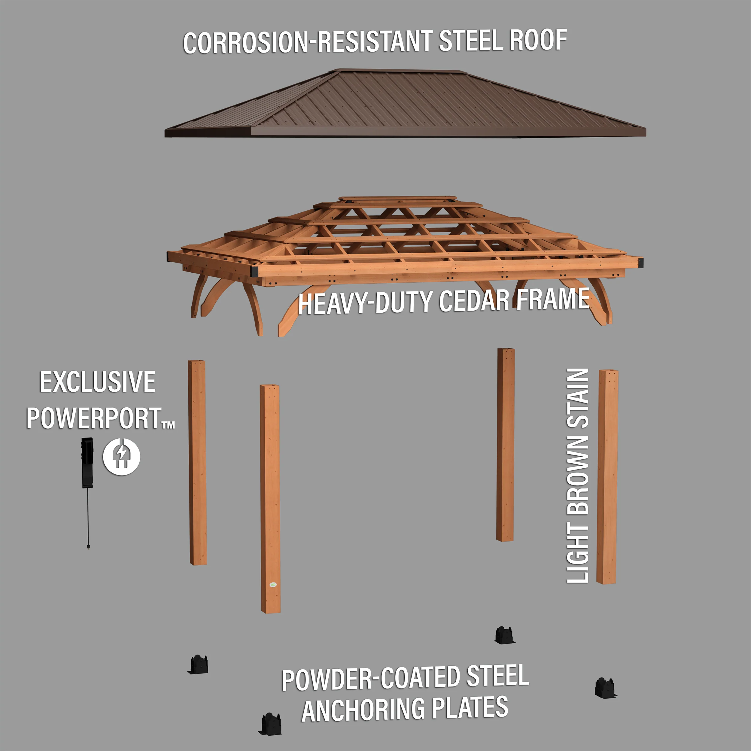 4.3m x 3.1m (14ft x 10ft) Barrington Gazebo - Image 12