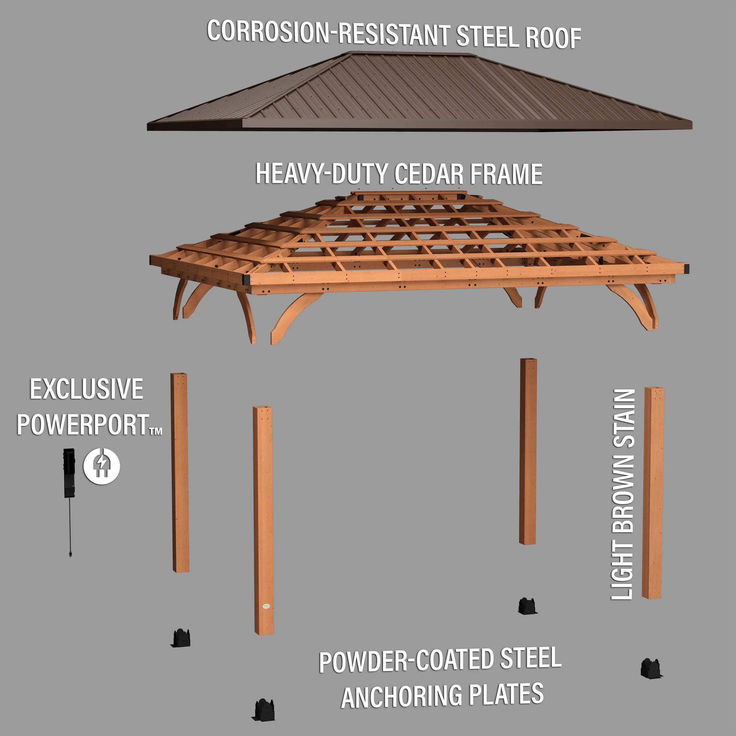 4.9m x 3.7m (16ft x 12ft) Barrington Gazebo - Image 13