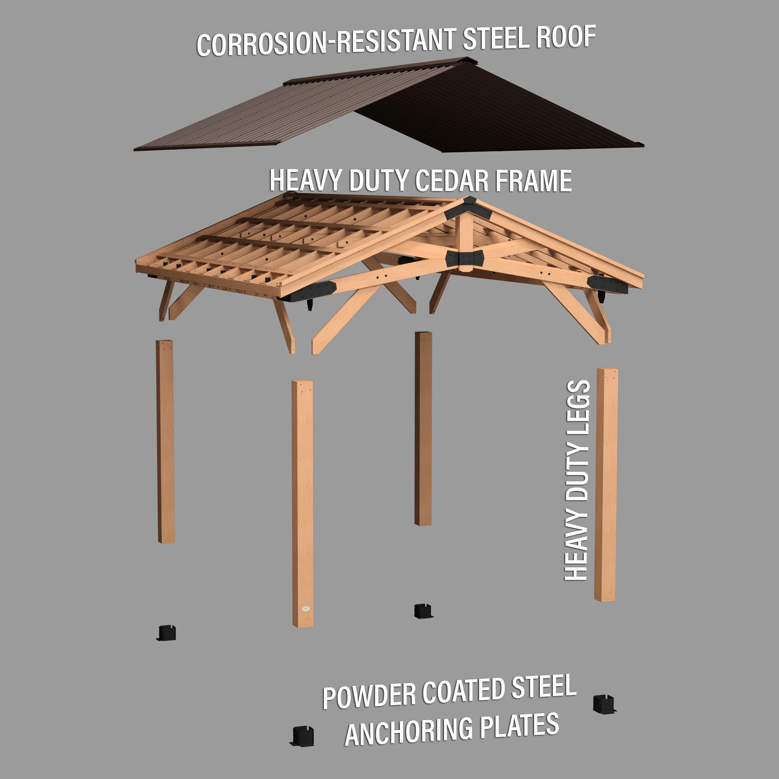 5.0m x 3.7m (16ft x 12ft) Norwood Gazebo - Image 11