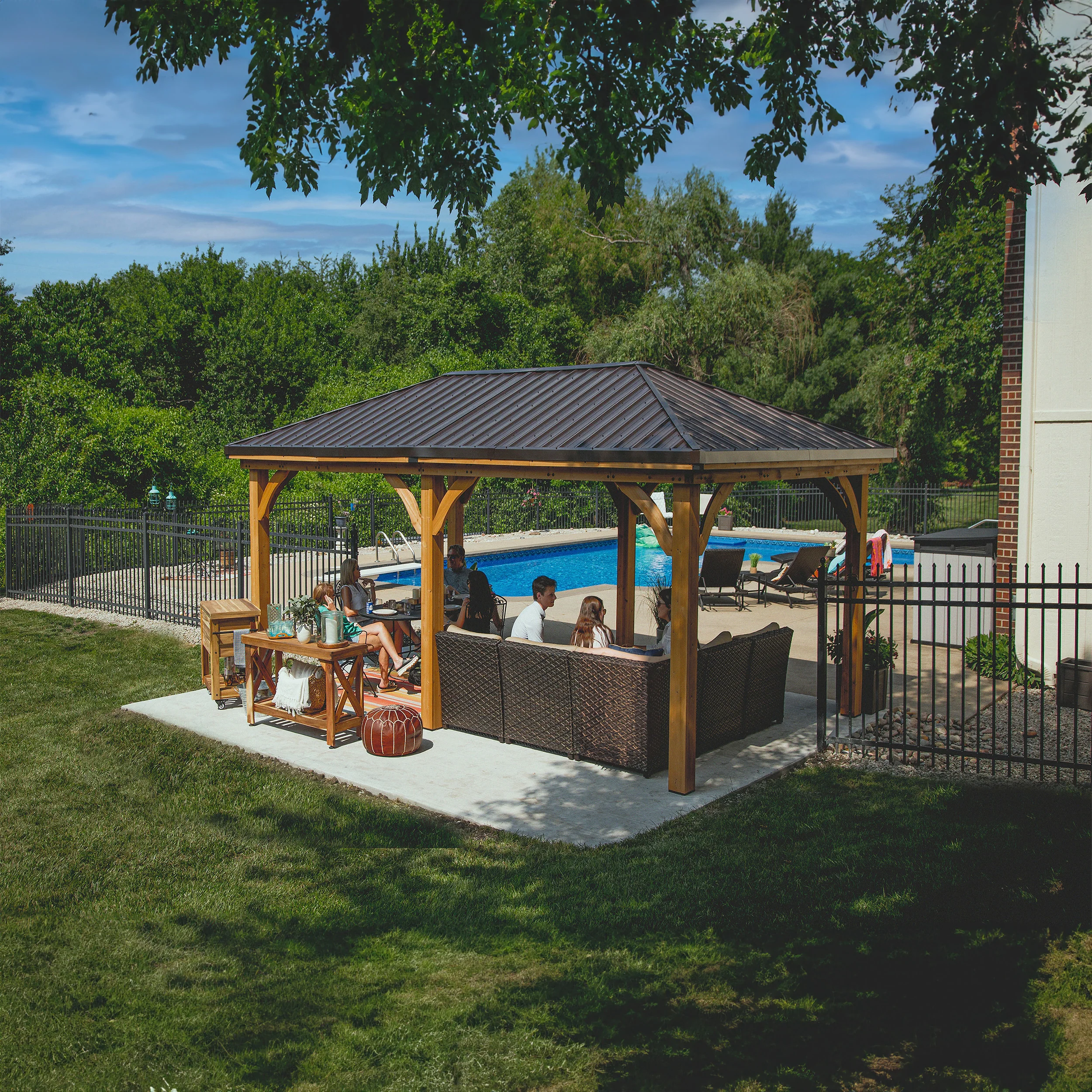 6.1m x 3.7m (20ft x 12ft) Barrington Gazebo/Carport - Image 11