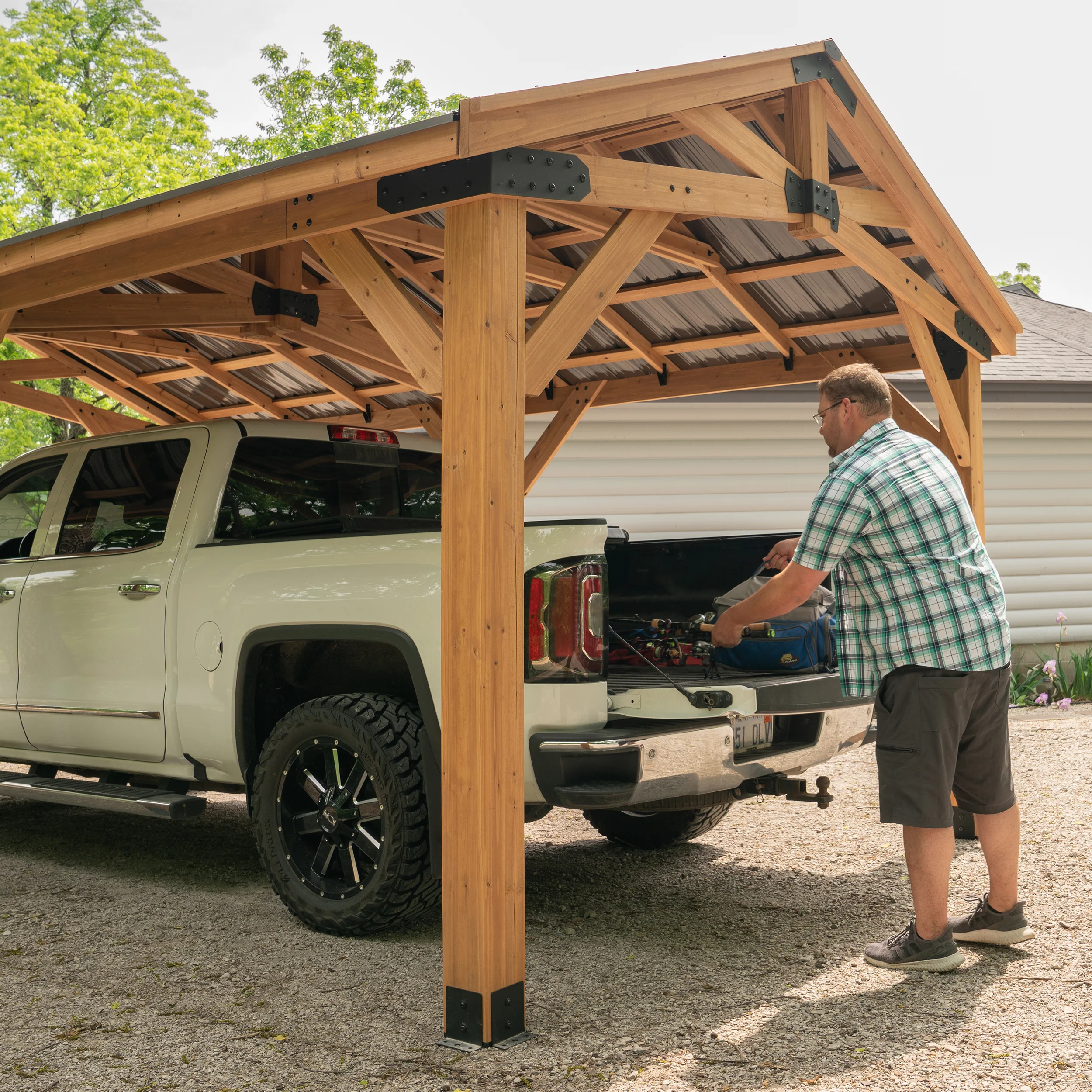 6.1m x 3.7m (20ft x 12ft) Norwood Gazebo/Carport - Image 5