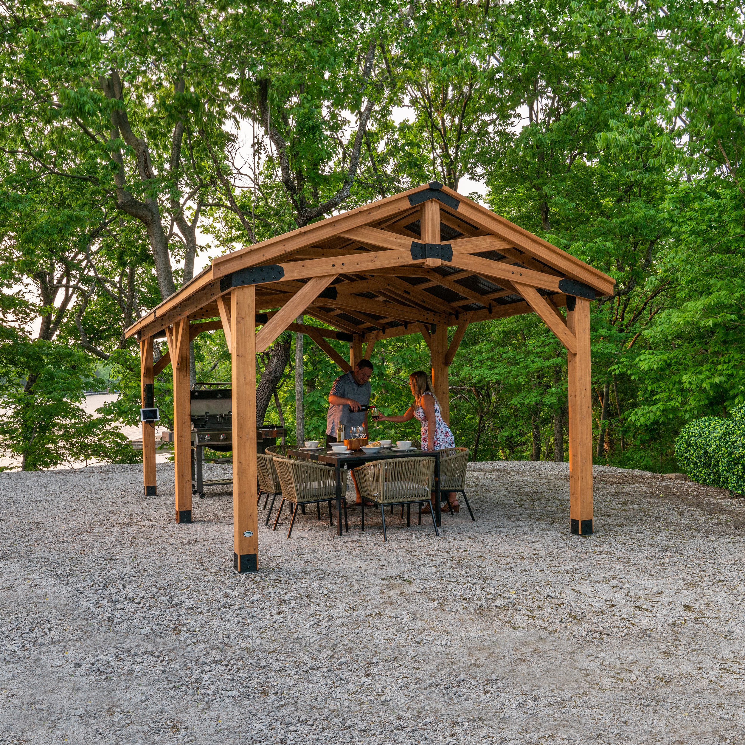 6.1m x 3.7m (20ft x 12ft) Norwood Gazebo/Carport - Image 8