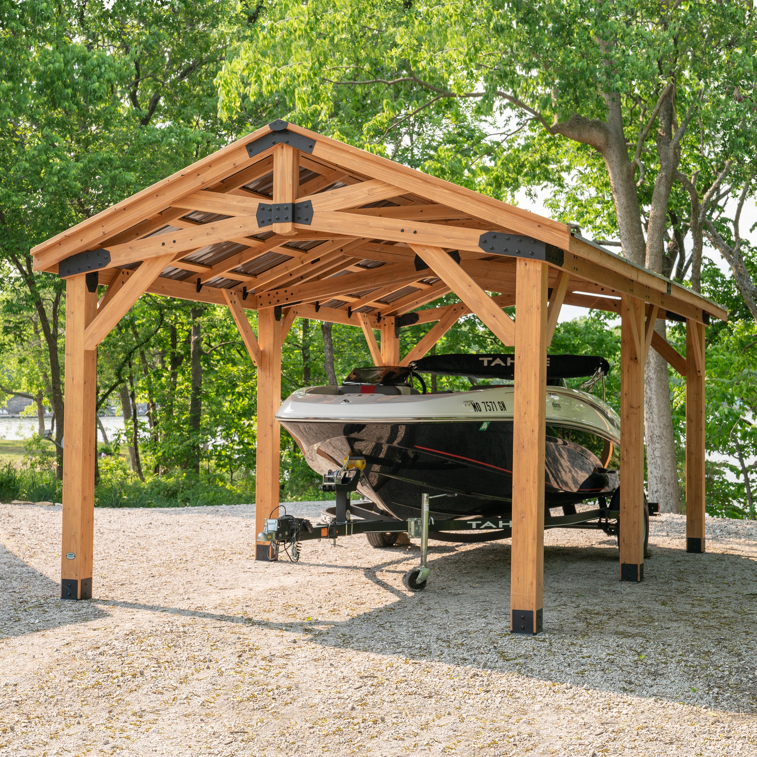 6.1m x 3.7m (20ft x 12ft) Norwood Gazebo/Carport - Image 9