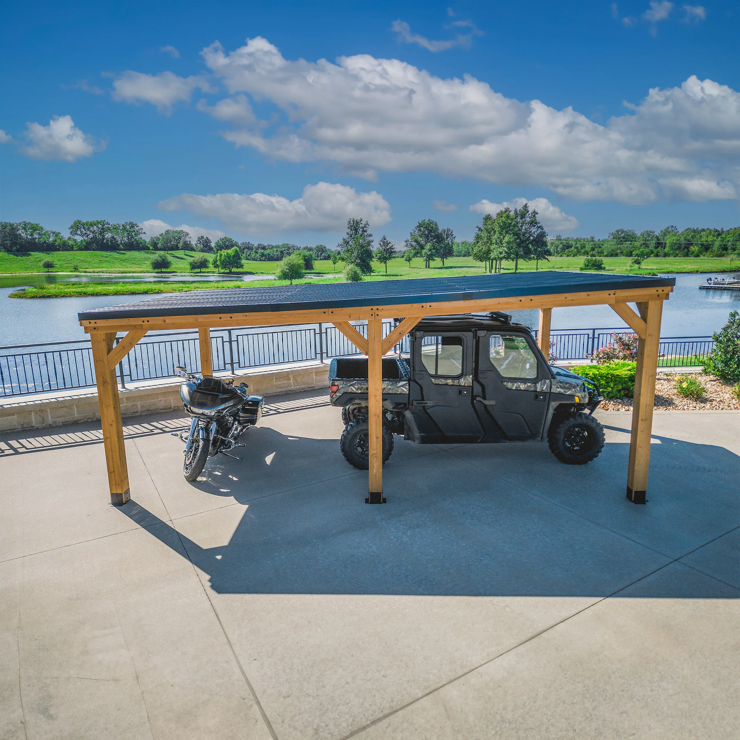 6.2m x 3.7m (20ft x 12ft) Kingsport Carport - Image 10
