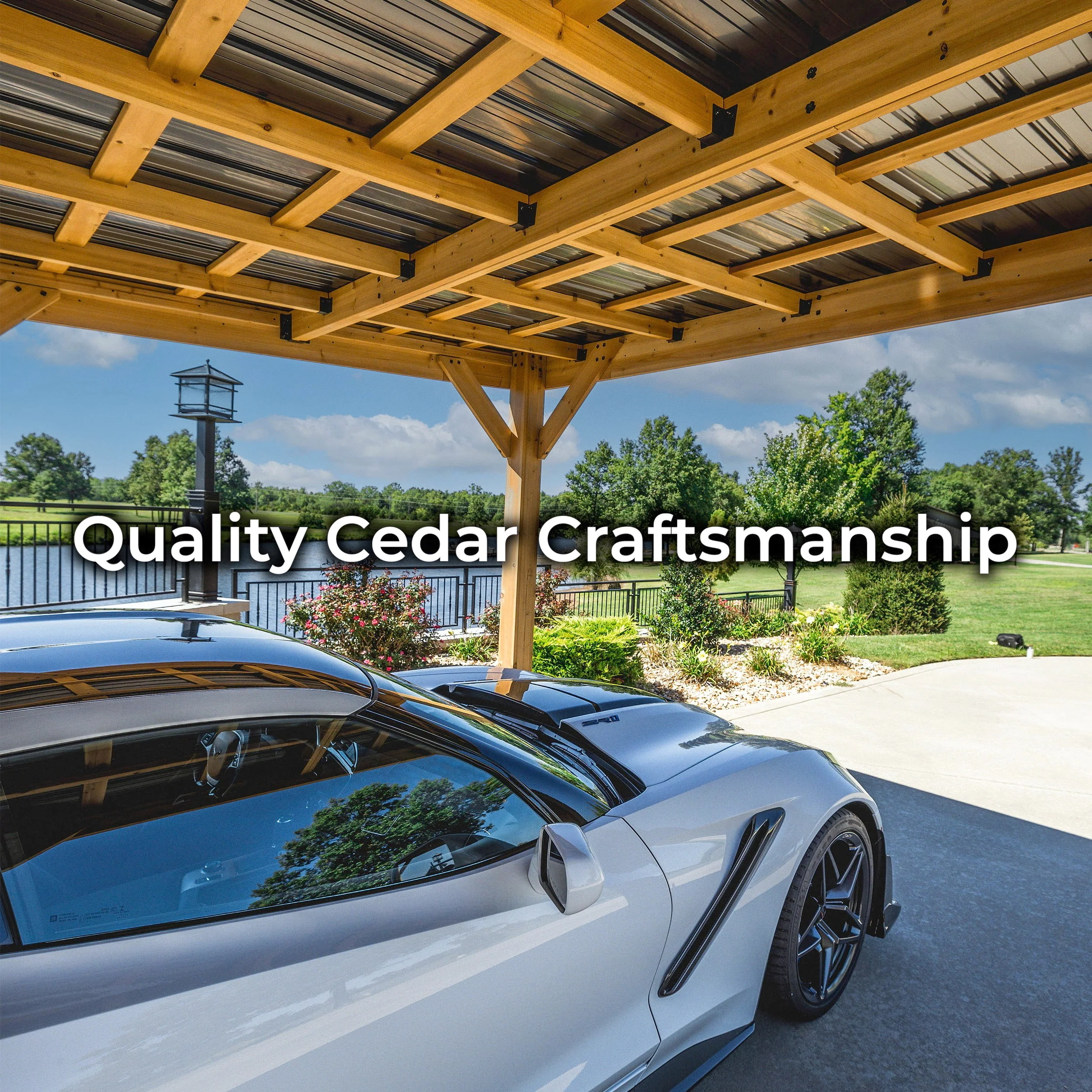 6.2m x 3.7m (20ft x 12ft) Kingsport Carport - Image 5