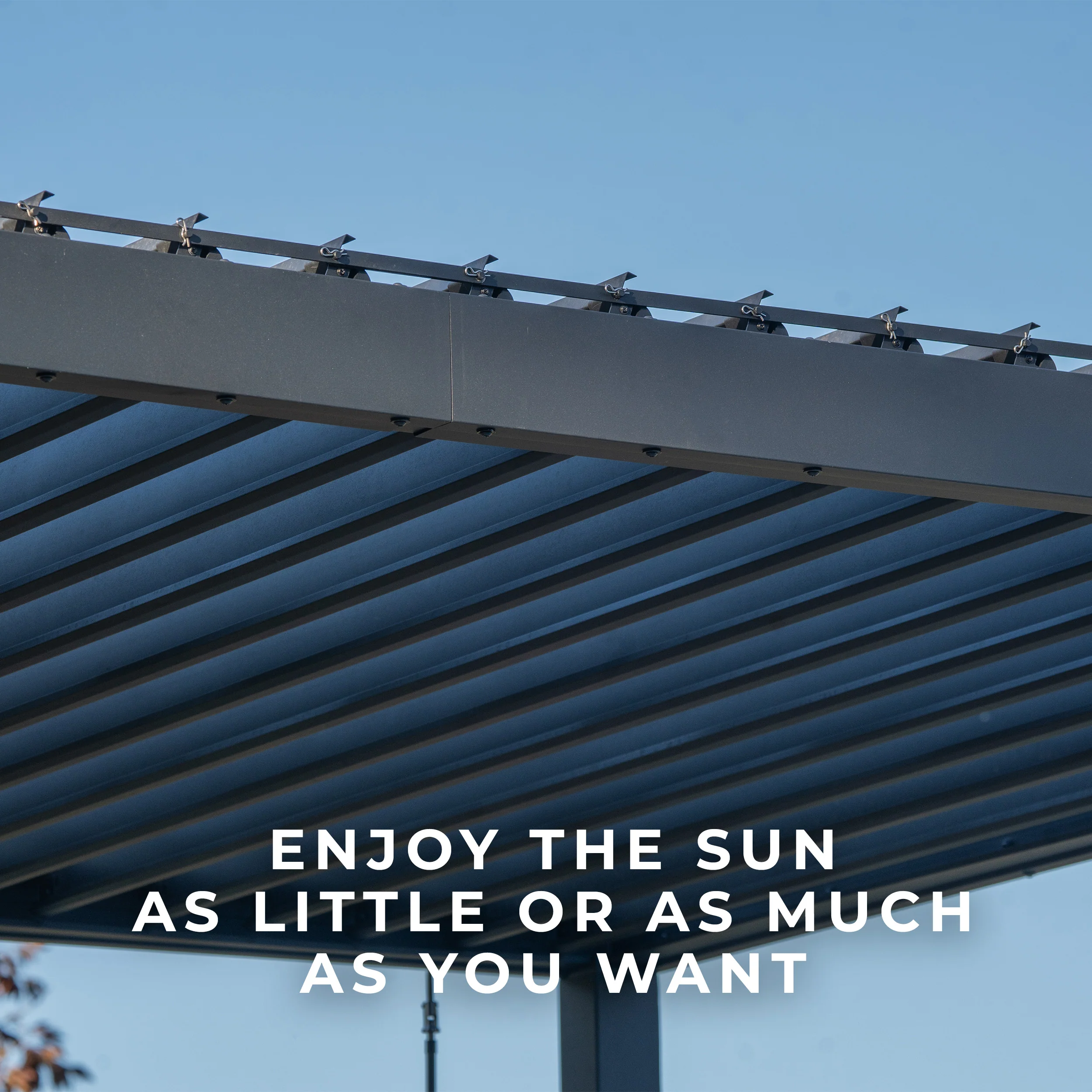 6.0m x 3.0m (20ft x 10ft) Sarasota Steel Louvered Pergola - Image 7