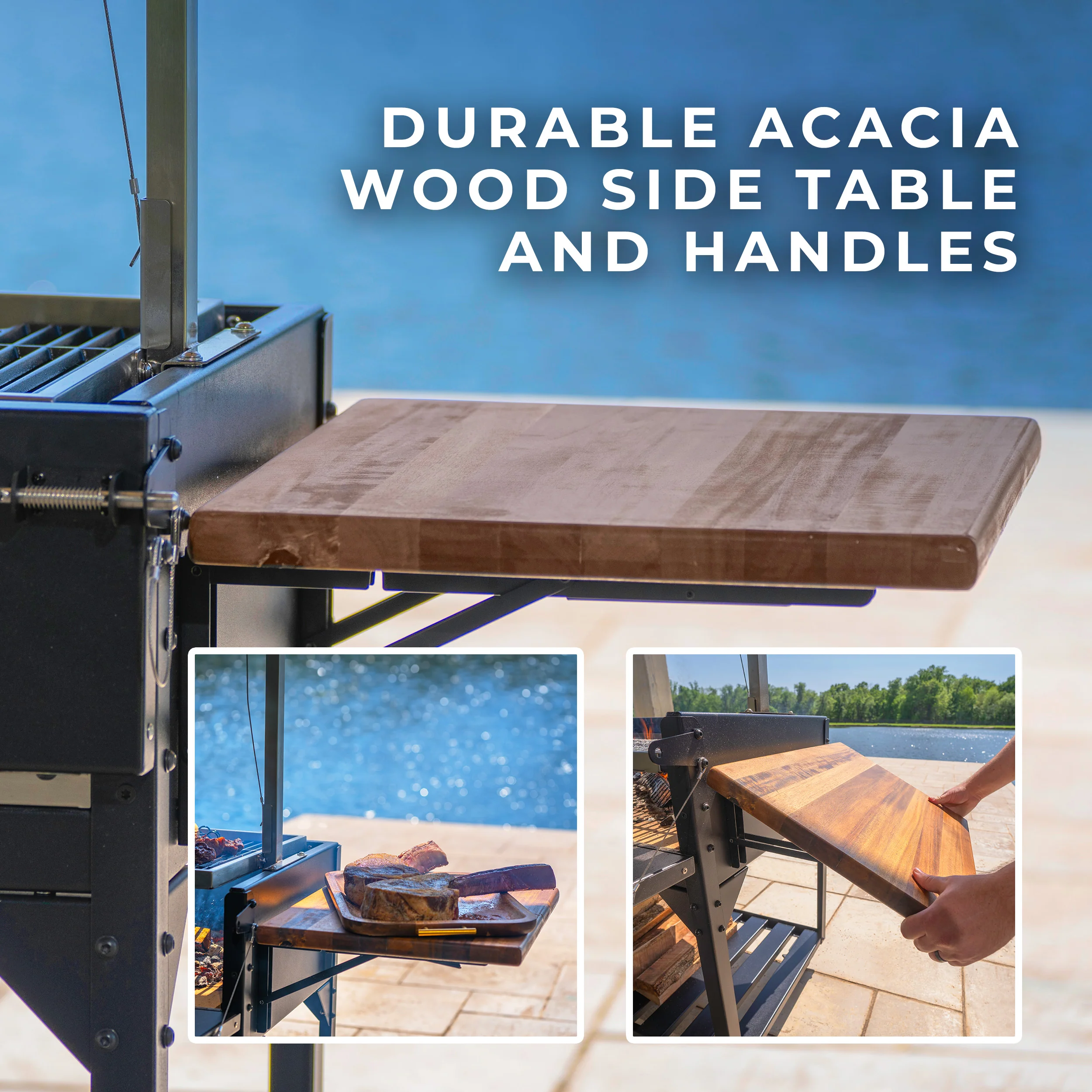 Argentine/Santa Maria Heritage BBQ Grill with Wood Fire and Charcoal Grill - Image 9