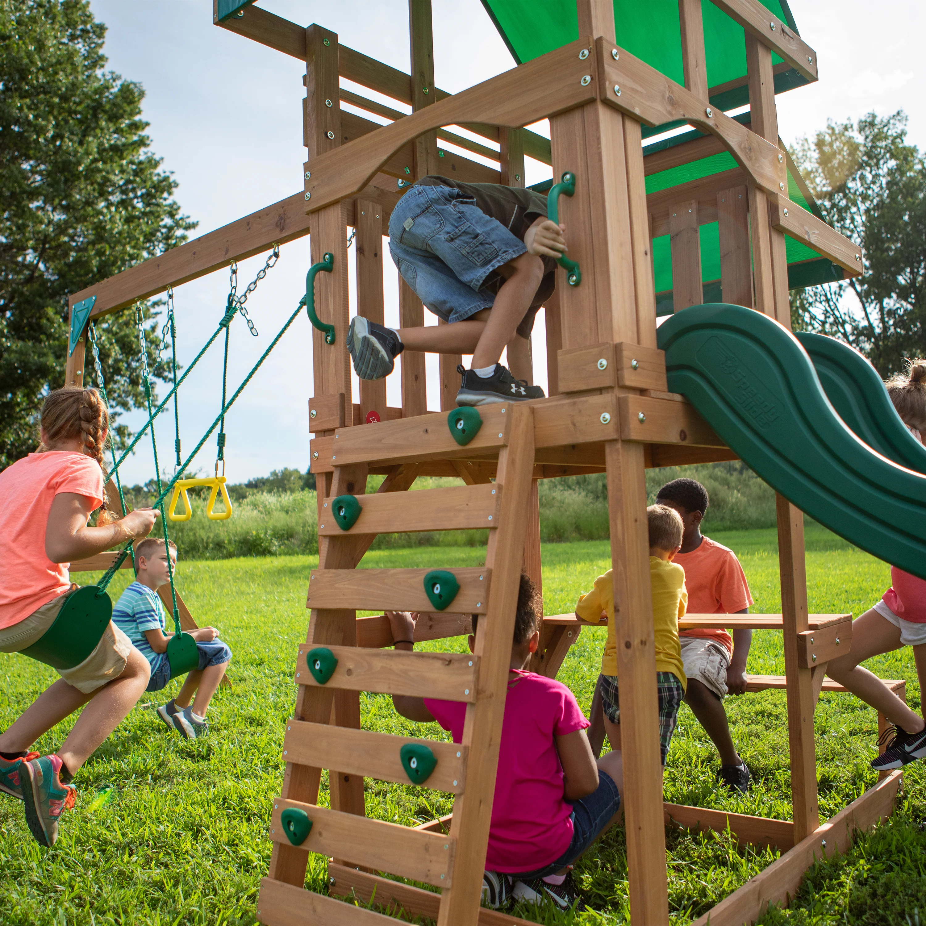 Belmont Swing Set and Climbing Frame - Image 6