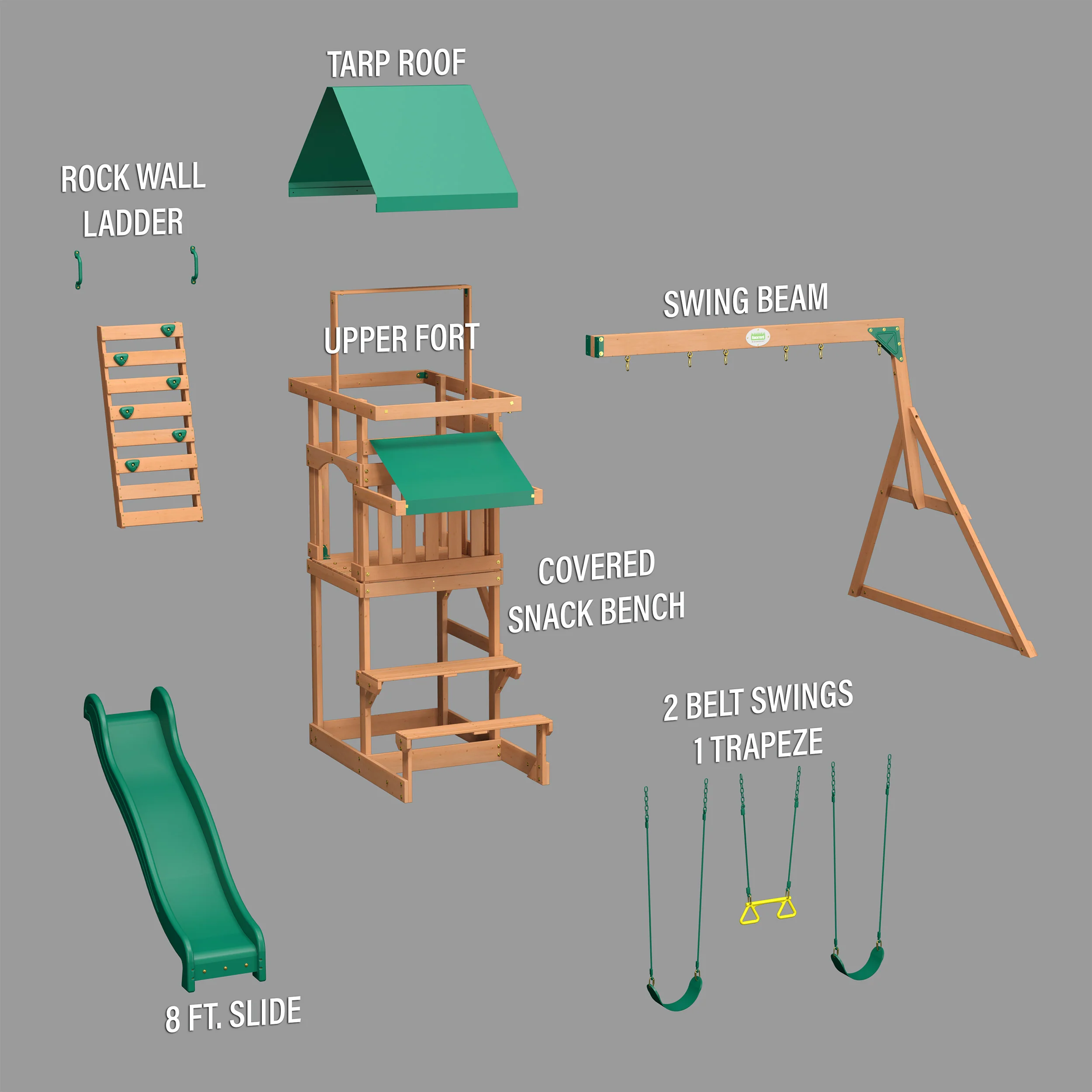 Belmont Swing Set and Climbing Frame - Image 8