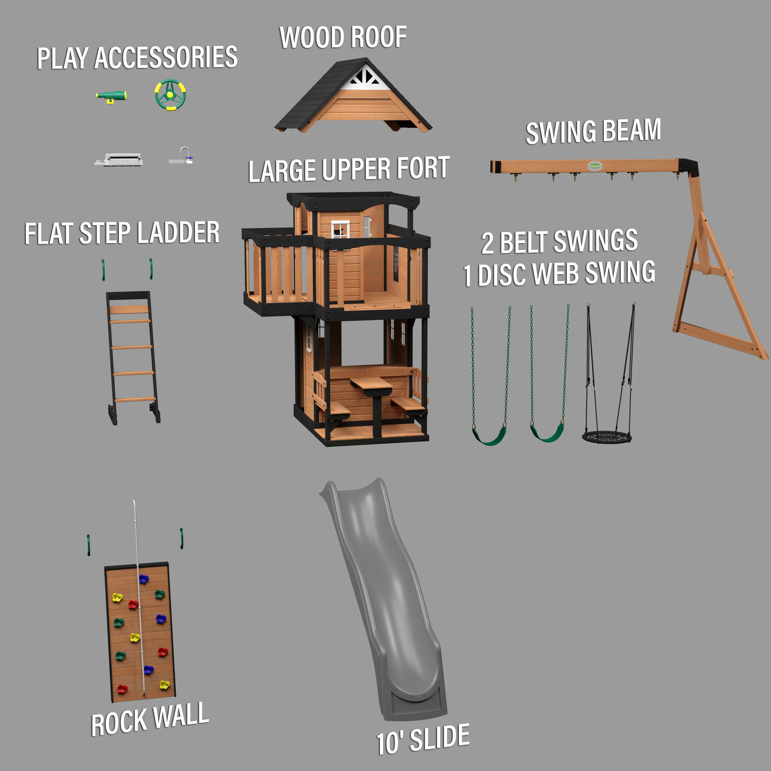 Canyon Creek Swing Set and Climbing Frame - Image 8
