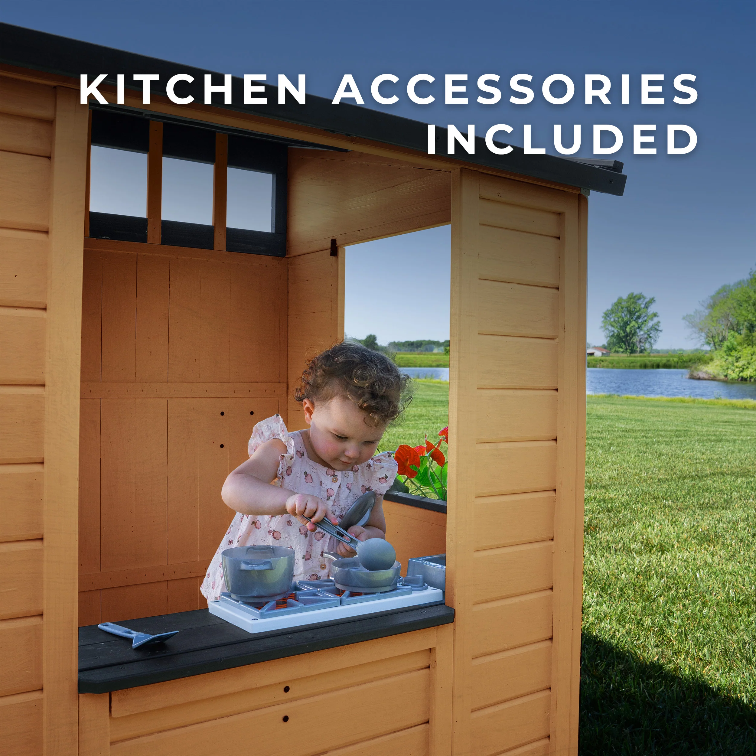 Caraway Cottage Playhouse - Light Brown - Image 4