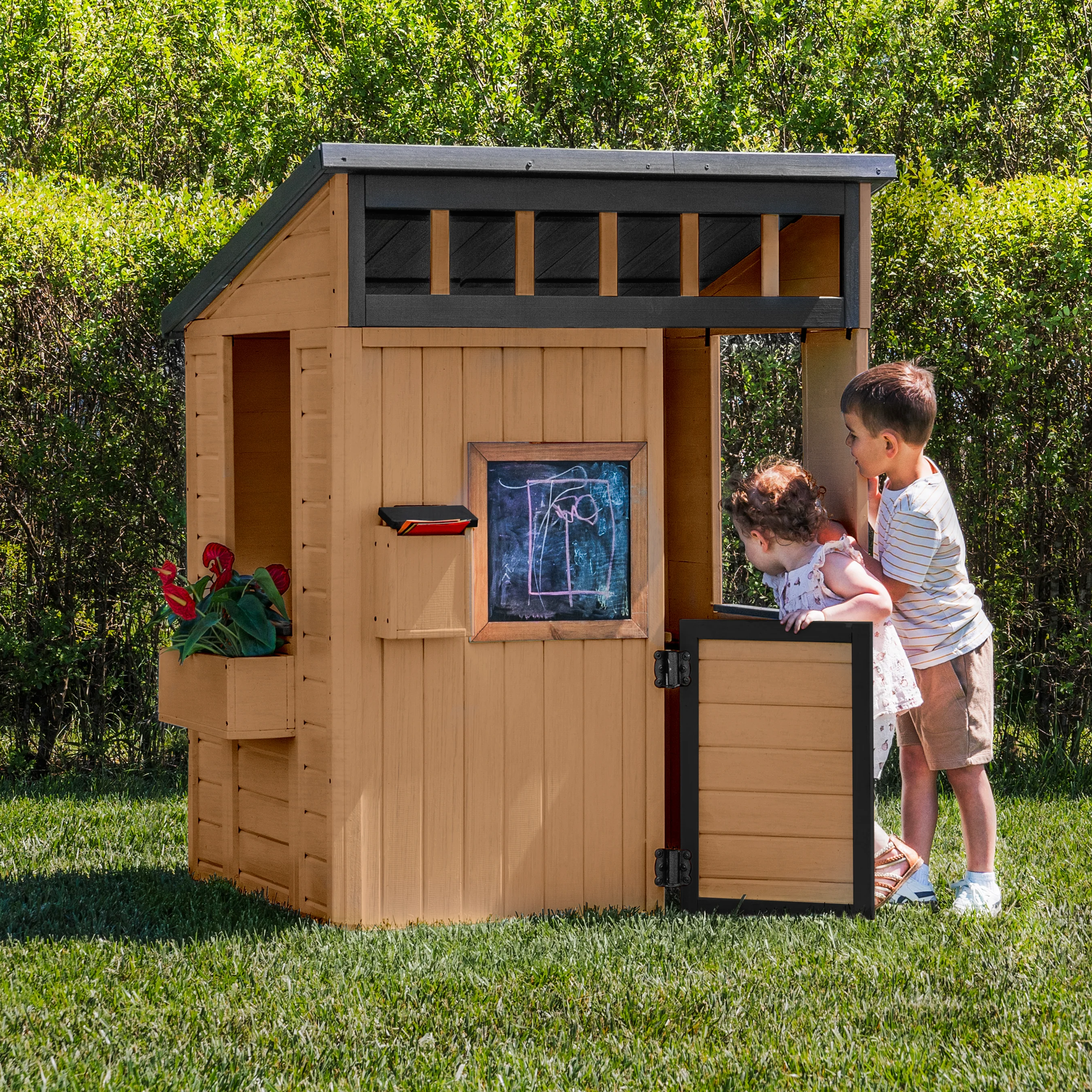 Caraway Cottage Playhouse - Light Brown - Image 6