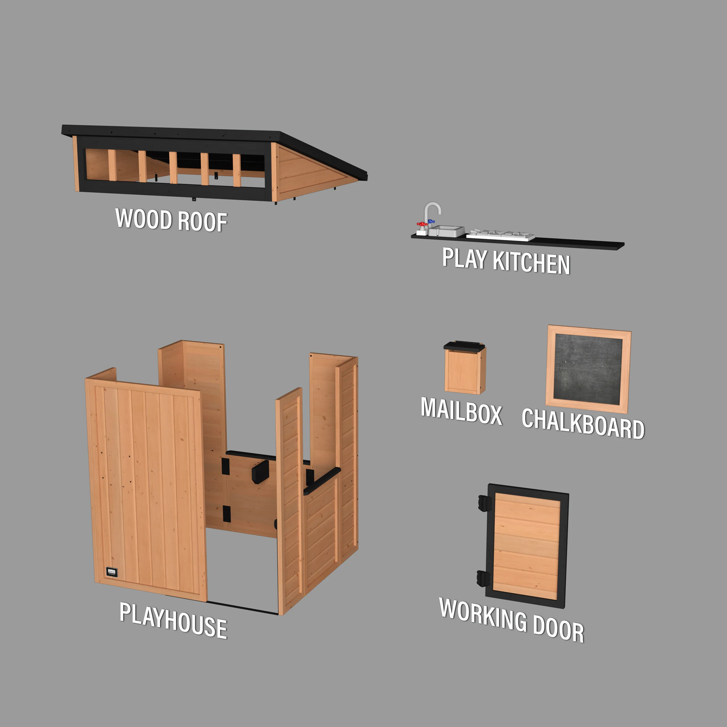 Caraway Cottage Playhouse - Light Brown - Image 9