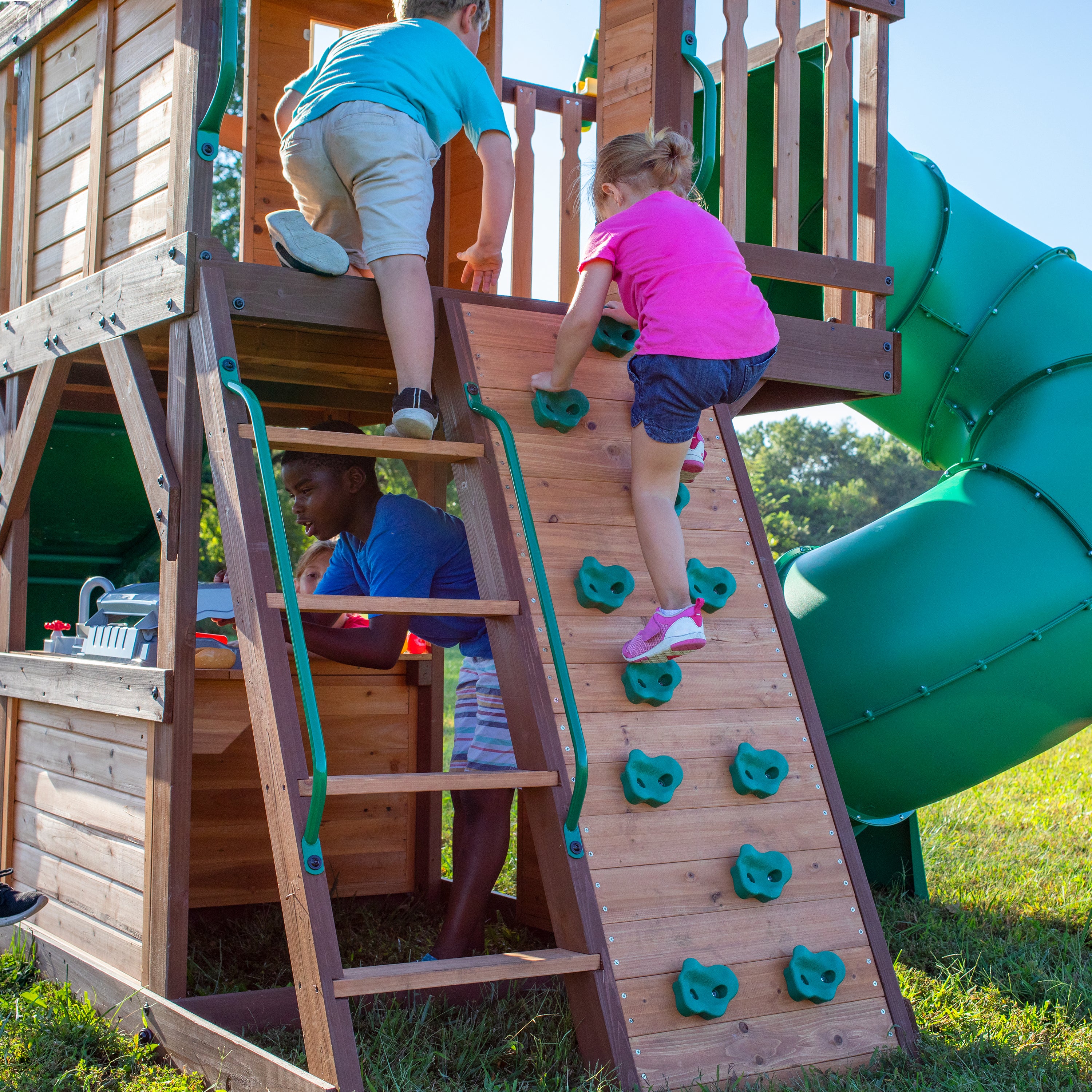 Cedar Cove Swing Set and Climbing Frame - Image 8