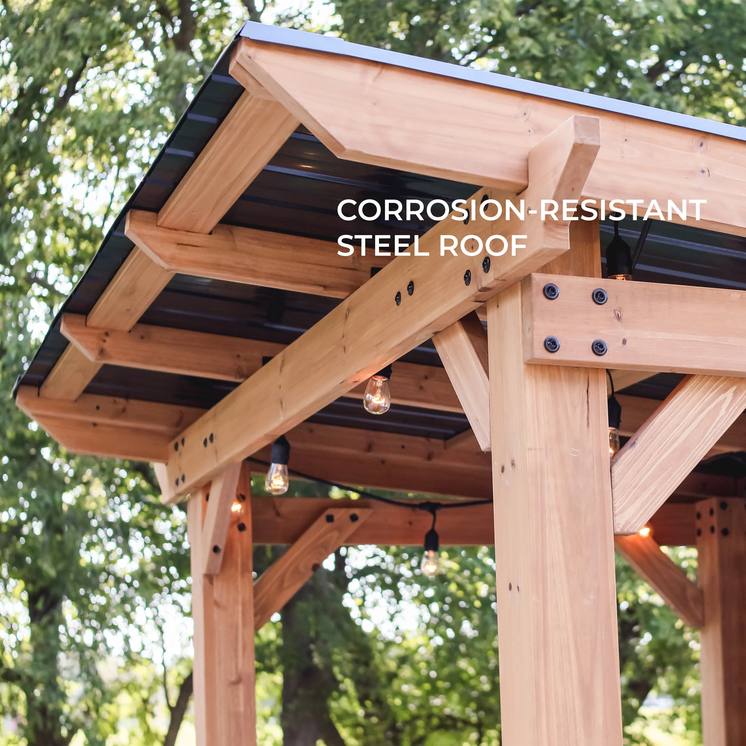2.6m x 1.9m (8ft x 6ft) Cedar Springs Outdoor Bar - Image 9