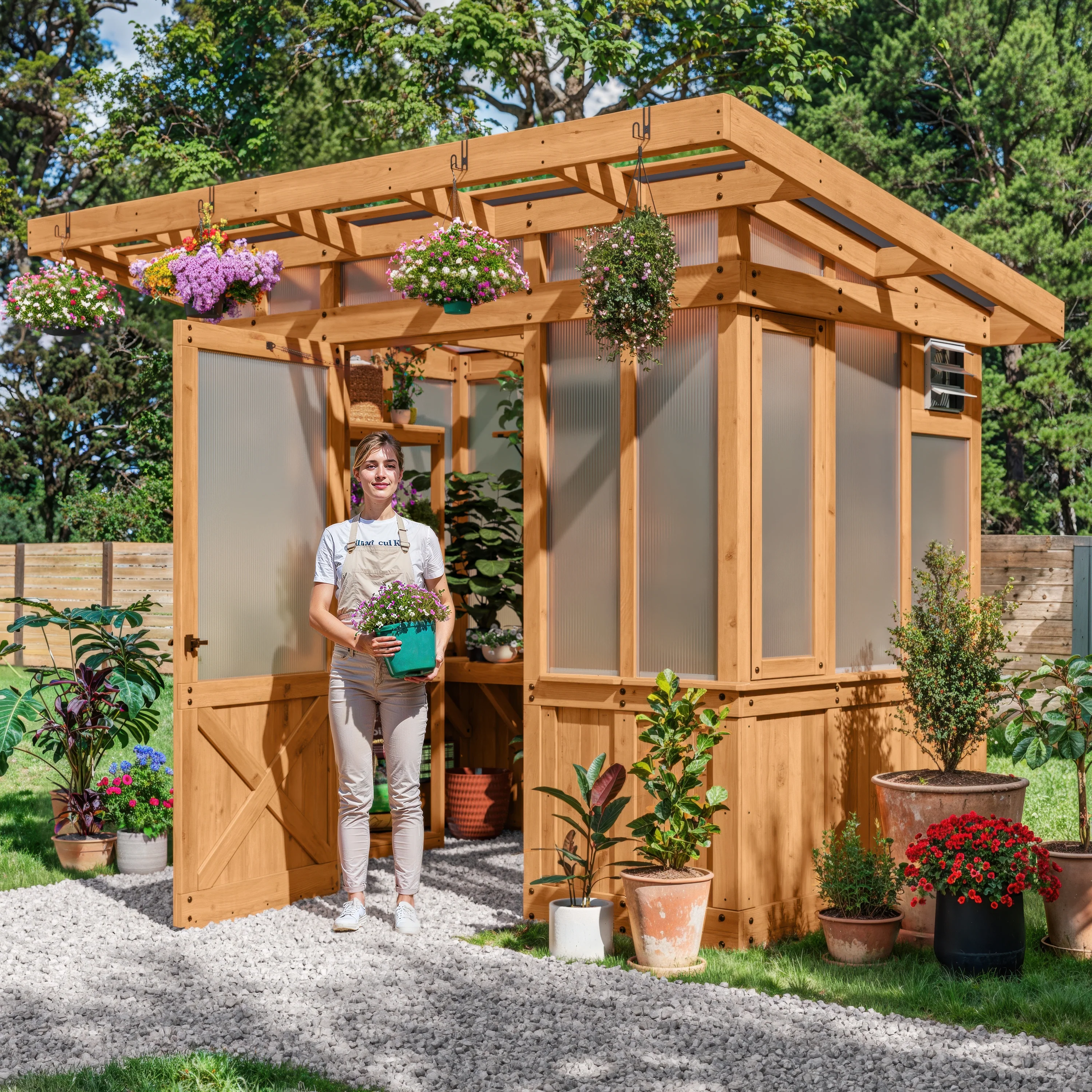 2.7m x 1.7m (9ft x 6ft) Poppy Greenhouse - Image 11