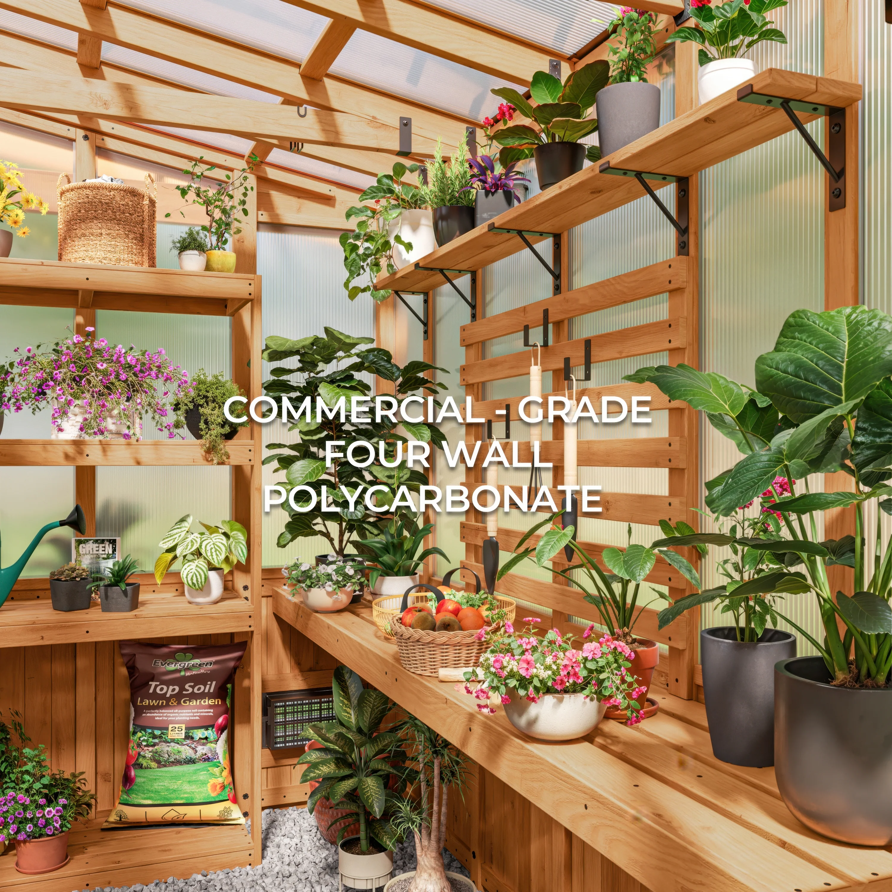 2.7m x 1.7m (9ft x 6ft) Poppy Greenhouse - Image 4