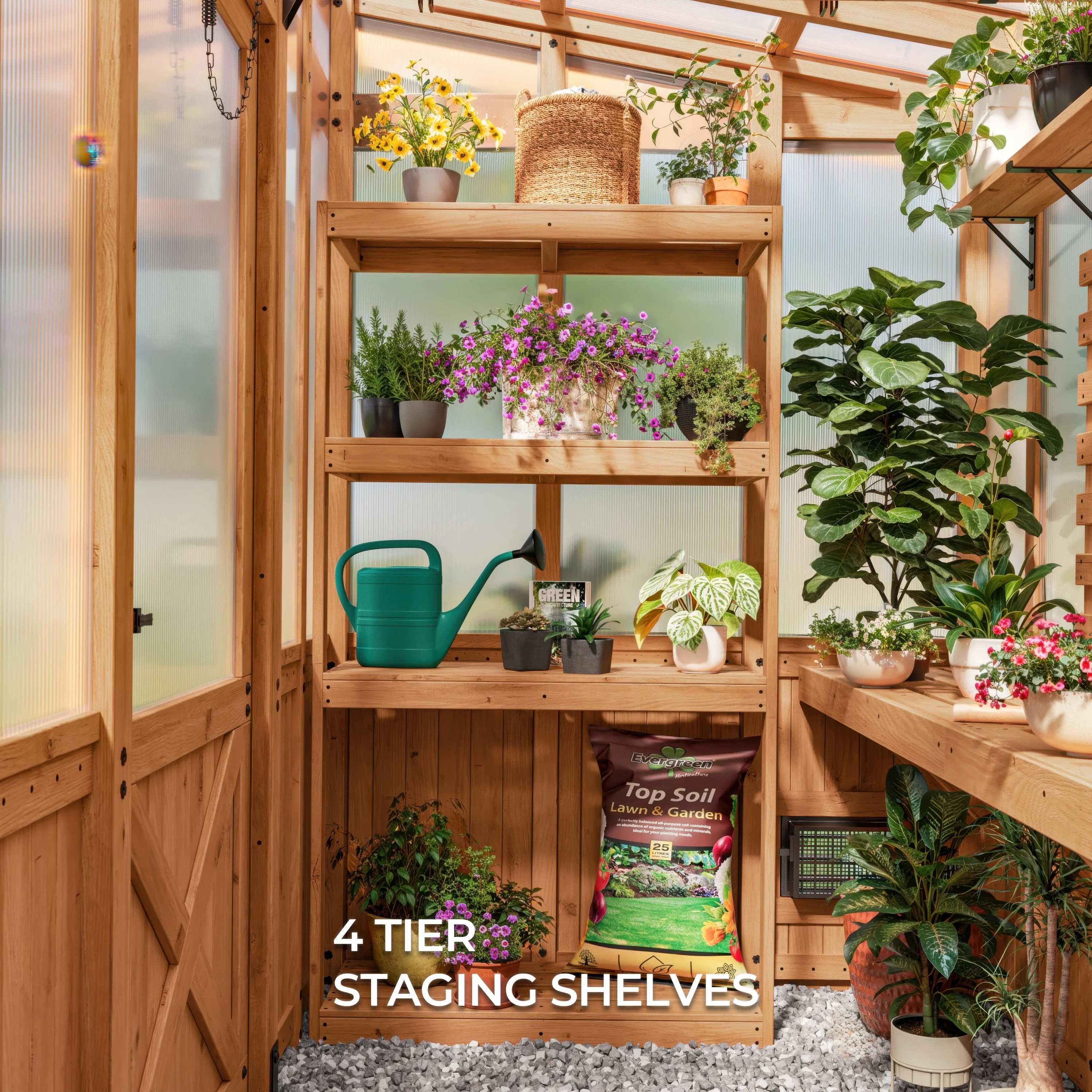 2.7m x 1.7m (9ft x 6ft) Poppy Greenhouse - Image 9