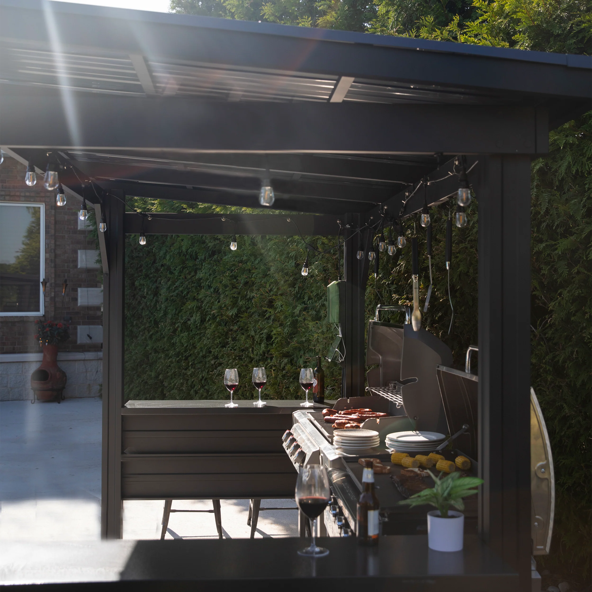 3.9m x 2.0m (13ft x 6ft) Rockport XL Grill/BBQ Gazebo - Image 11