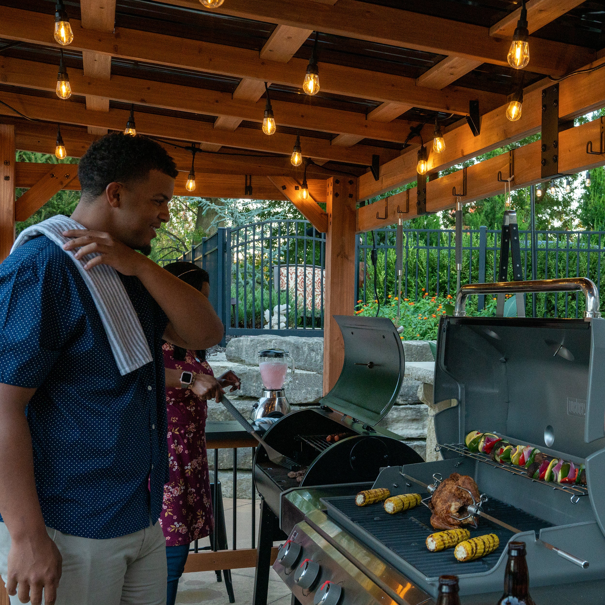 3.9m x 1.9m (13ft x 6ft) Saxony XL Grill/BBQ Gazebo - Image 12