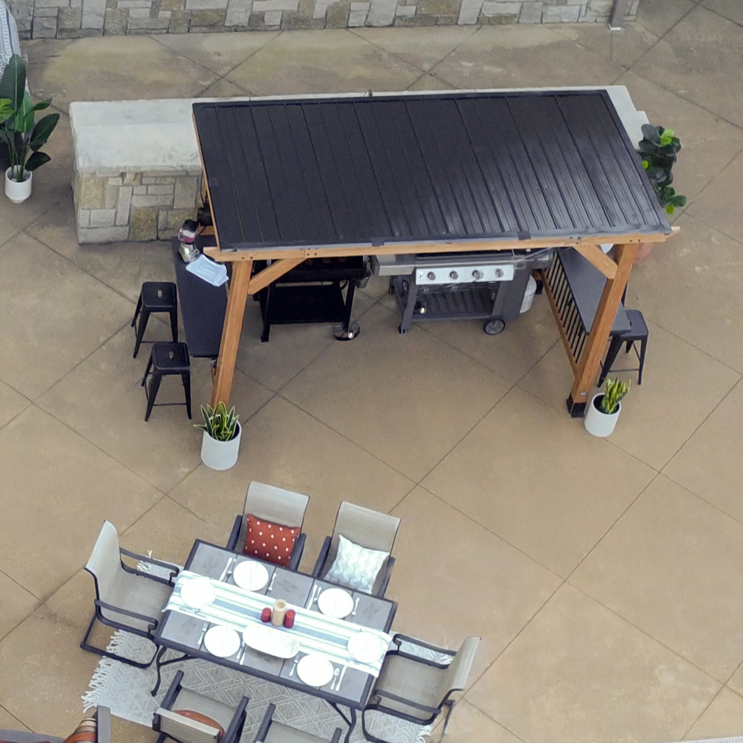 3.9m x 1.9m (13ft x 6ft) Saxony XL Grill/BBQ Gazebo - Image 13