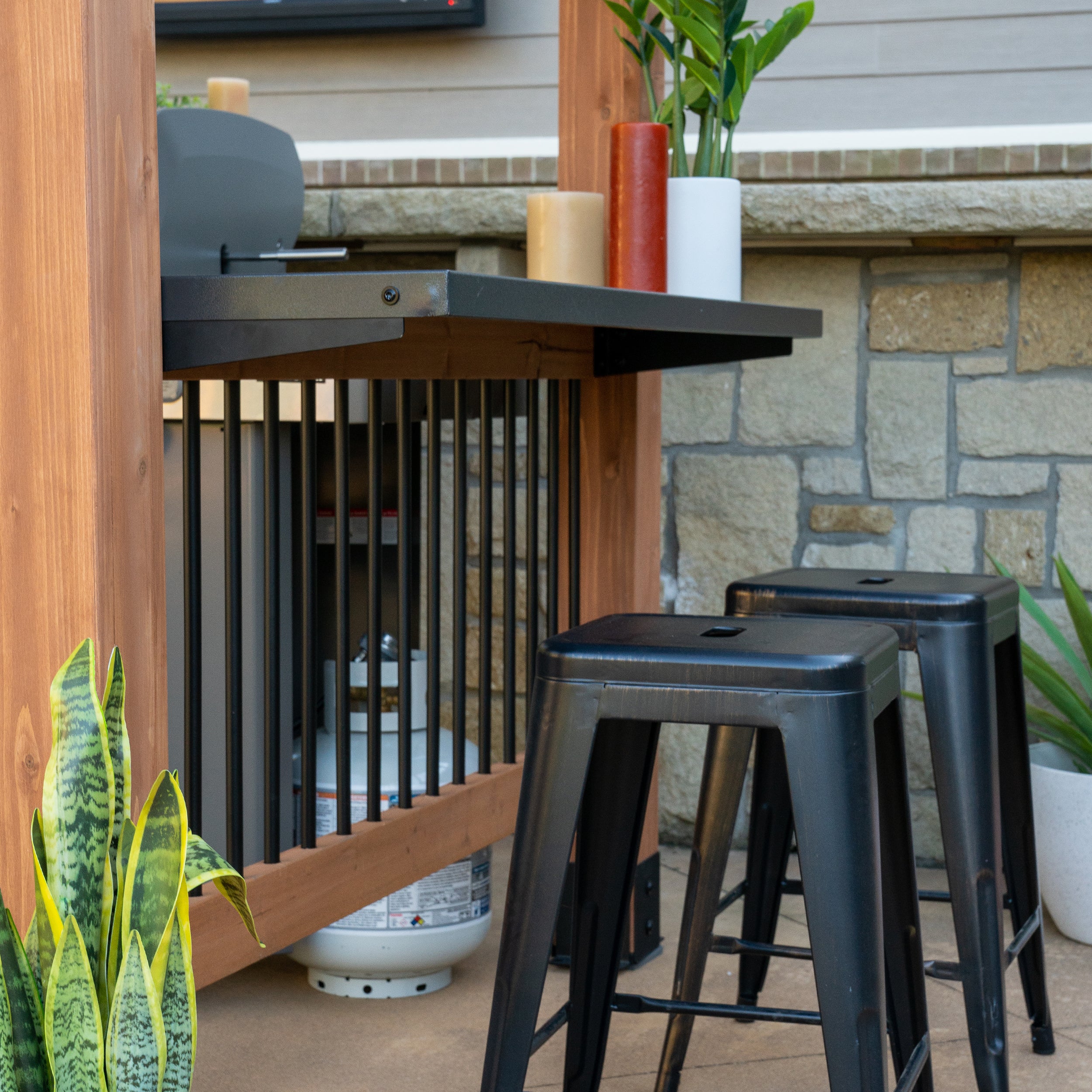 3.9m x 1.9m (13ft x 6ft) Saxony XL Grill/BBQ Gazebo - Image 5