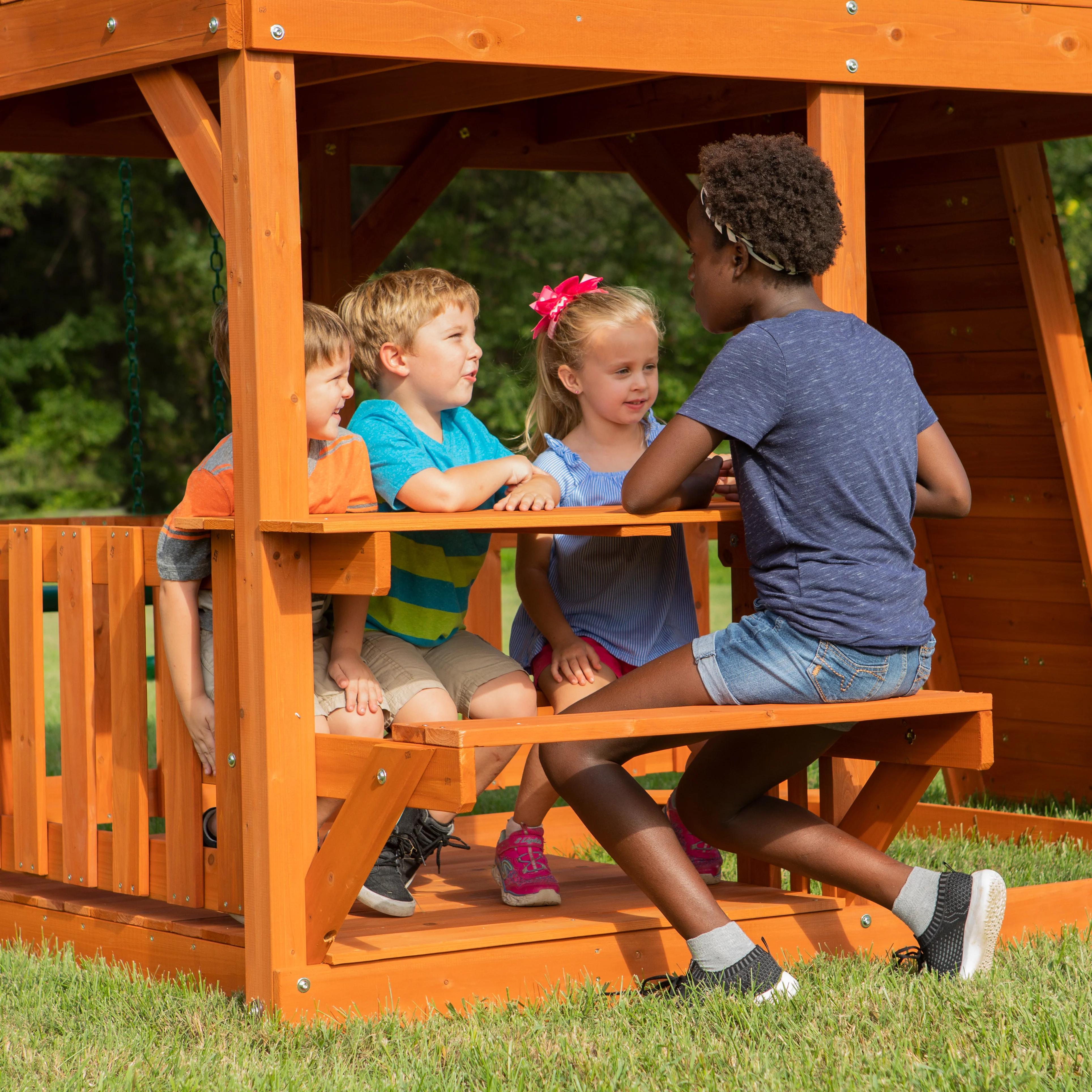 Skyfort II Swing Set and Climbing Frame - Image 5