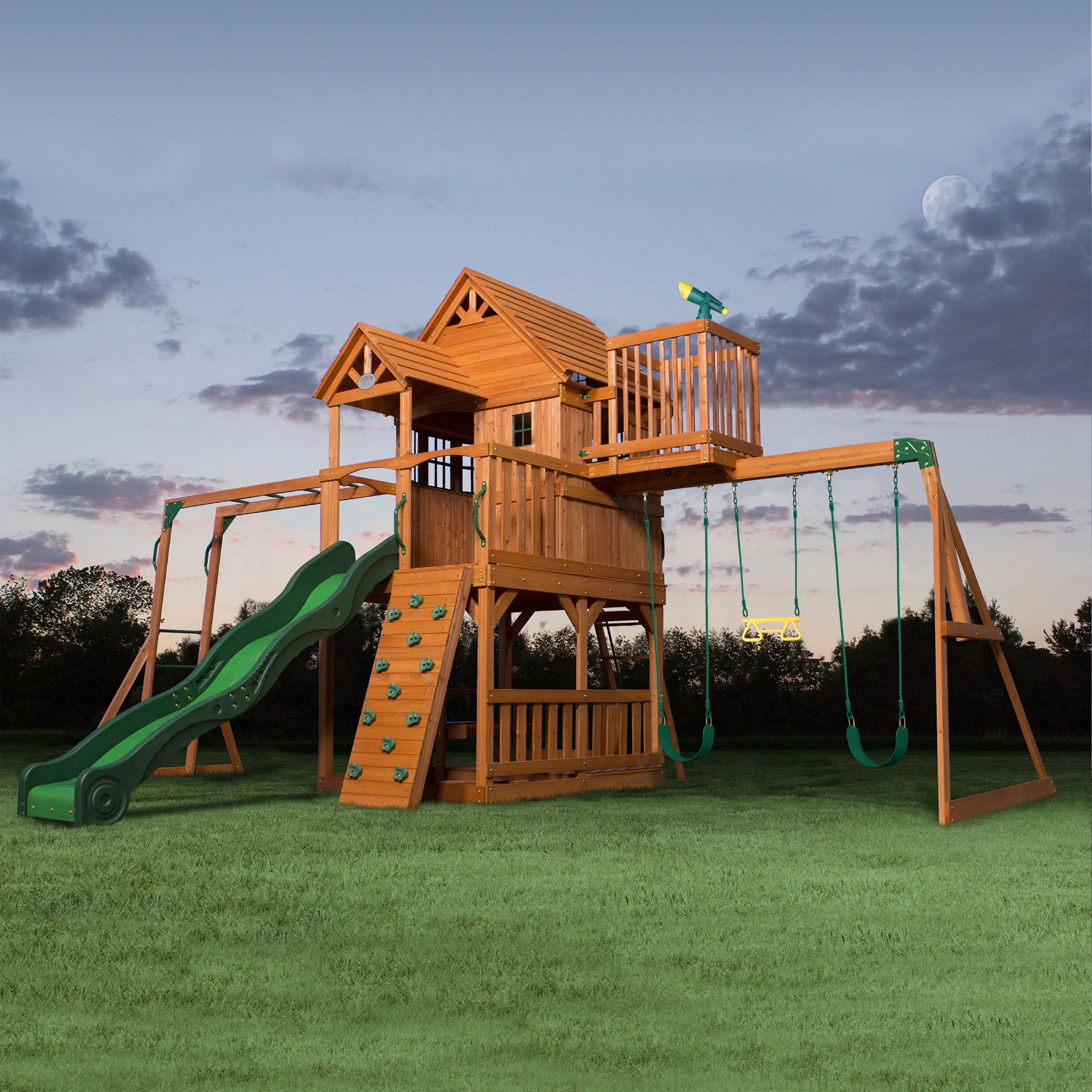 Skyfort II Swing Set and Climbing Frame - Image 9