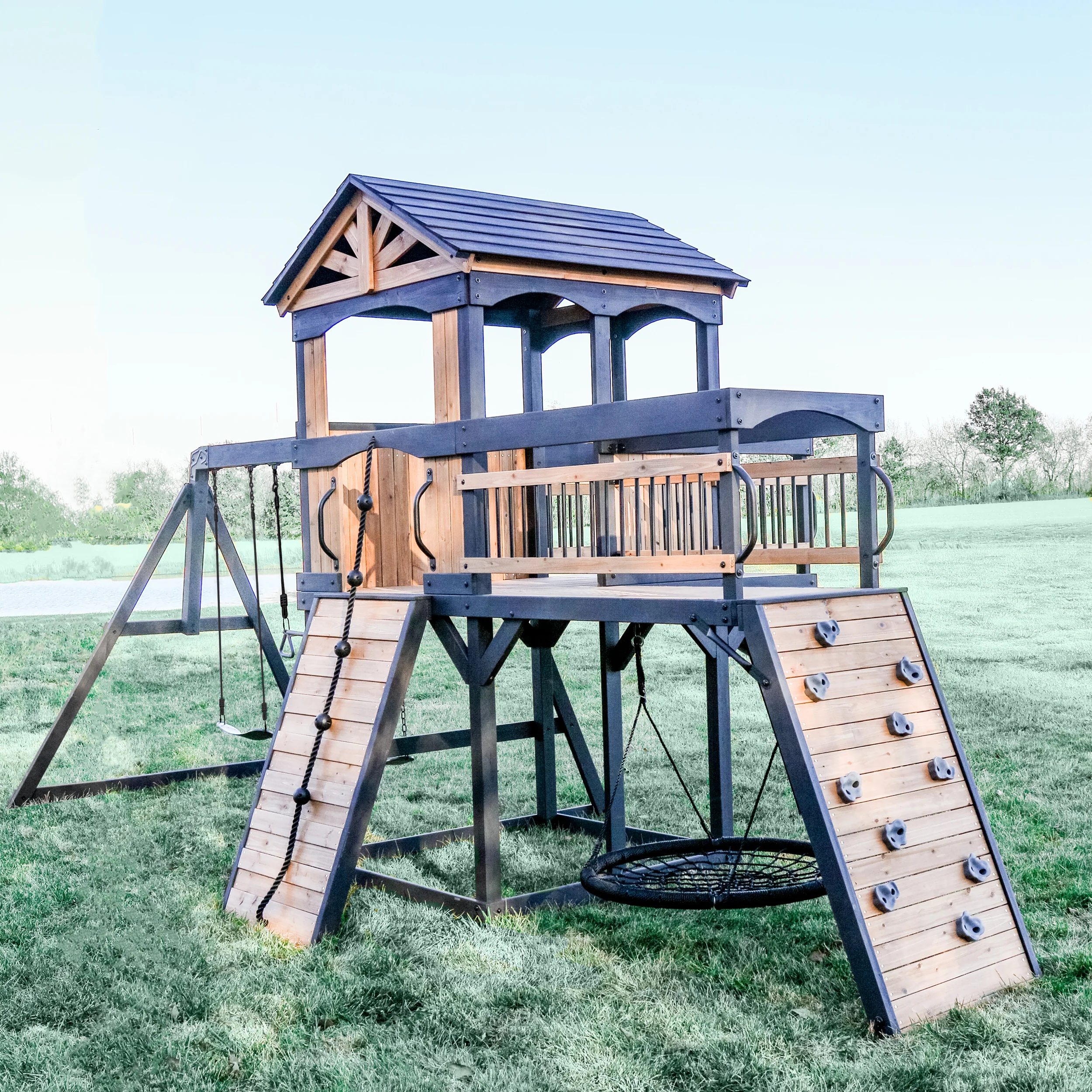 Timber Crossing Swing Set and Climbing Frame - Image 10