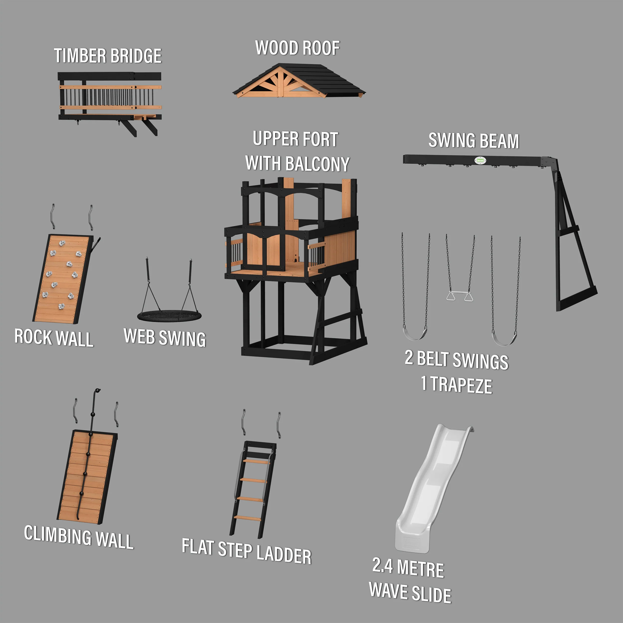 Timber Crossing Swing Set and Climbing Frame - Image 12