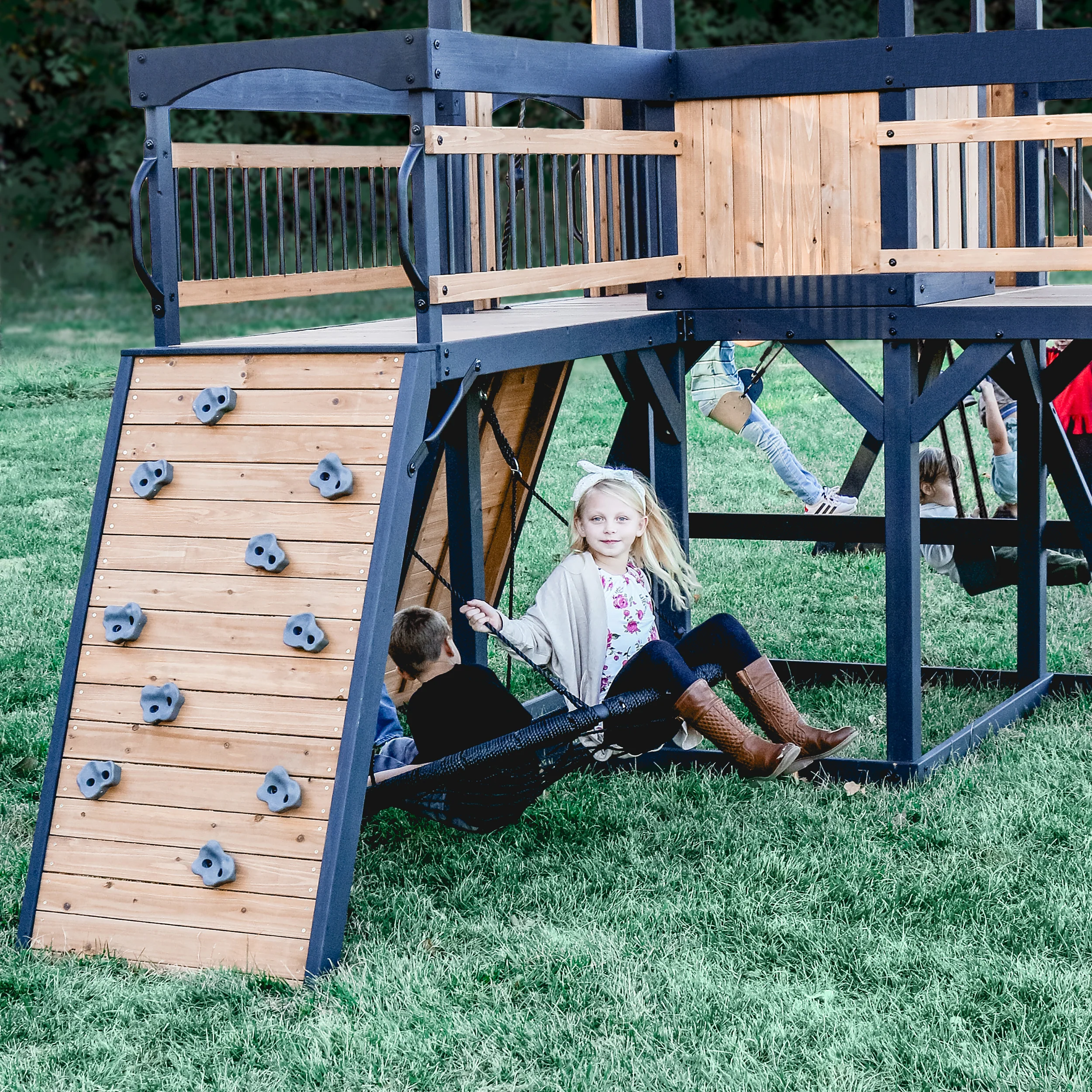 Timber Crossing Swing Set and Climbing Frame - Image 5