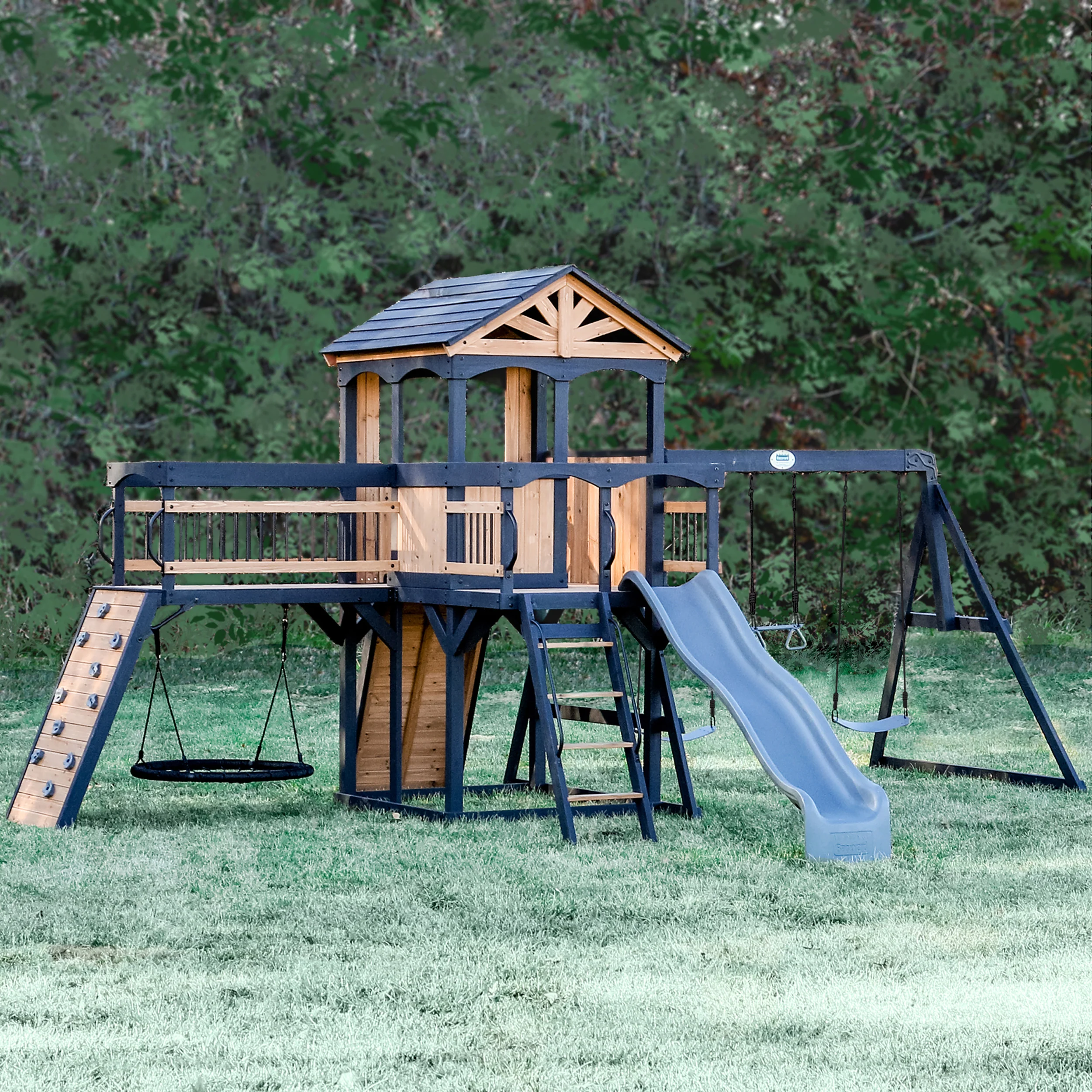 Timber Crossing Swing Set and Climbing Frame - Image 9